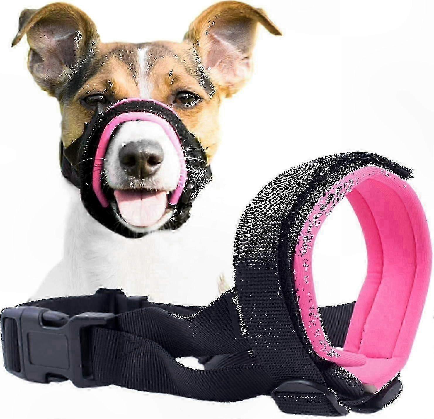 Soft Neoprene Padded Dog Muzzle for Small, Medium, and Large Breeds - Prevents Biting and Chewing with Included Training Guide