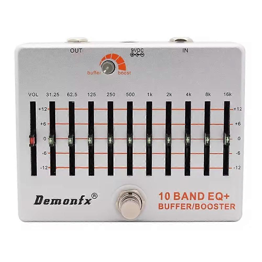 10 Band EQ+Bass Gitarre Boost Buffer Pedal Effekt Equalizer Boost Buffer