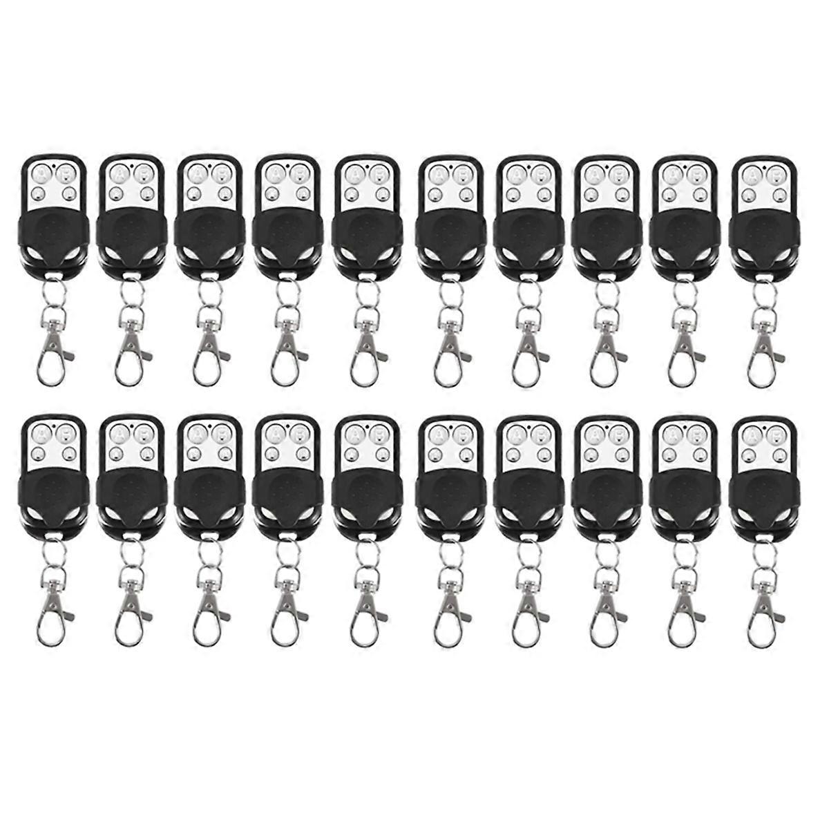 20Pcs 433MHz Universal Remote Control 4-Button Fixed Code Clone Remote for Gates and Garages Easy Setup