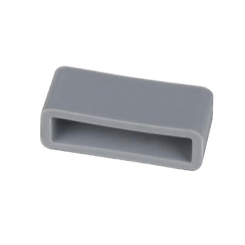5-Pack Watch Accessory Ring Silicone Replacement Ring Strap Holder 20mm, Gray