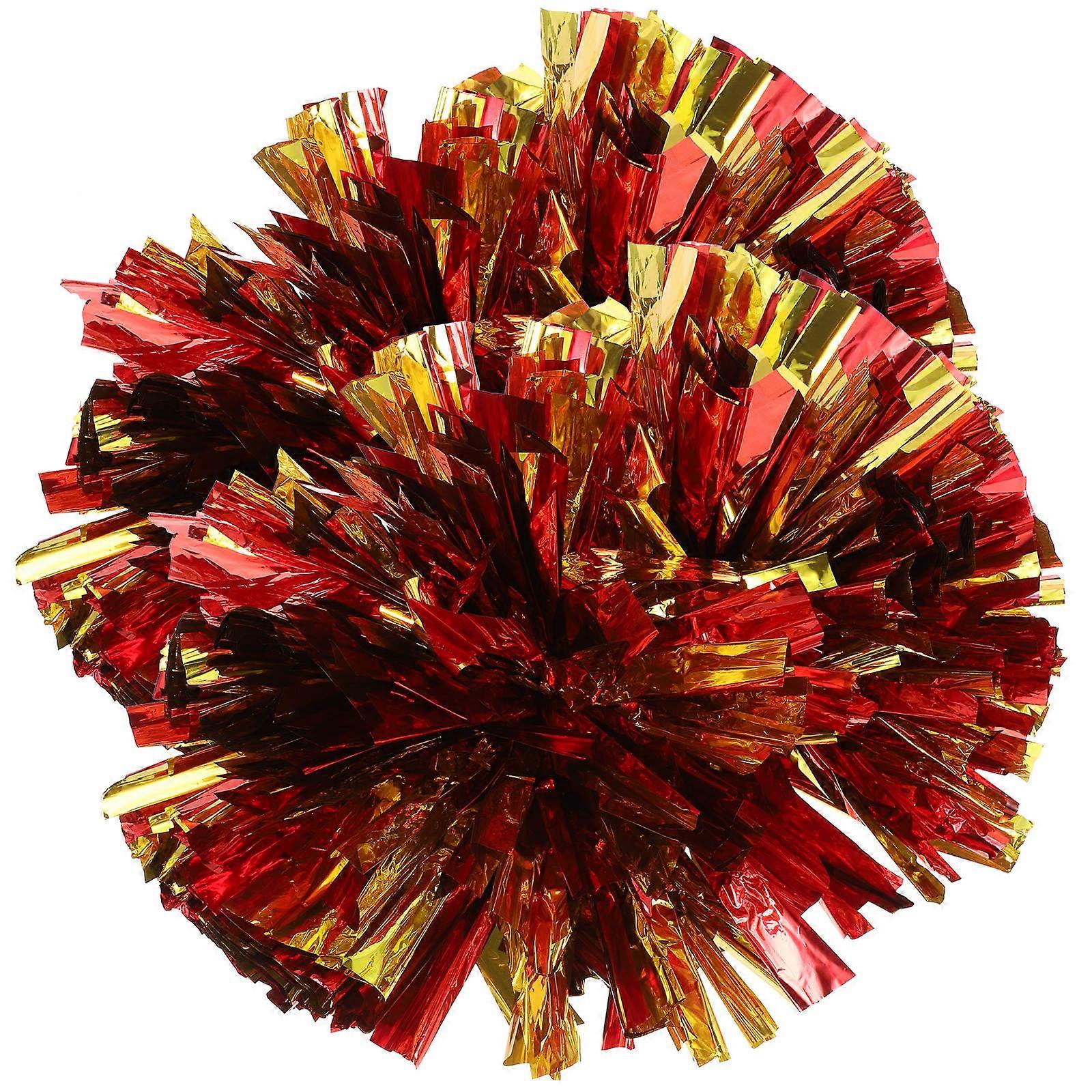 2Pcs Assorted Color Plastic Hand Flowers for Performance Use Gymnastics Cheer Pompom Props
