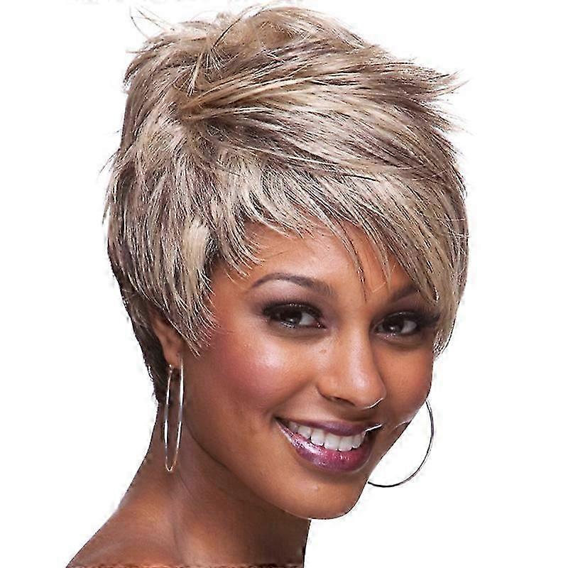 Ladies Short Straight Layered Wigs