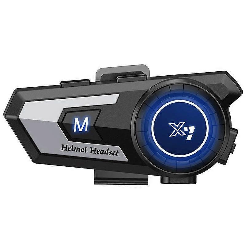 Motorcycle Bluetooth Helmet Headset 90 Hours Playtime CVC Noise Cancellation Stereo Sound Auto Answer Compatible with MP3 and GPS(Grey)