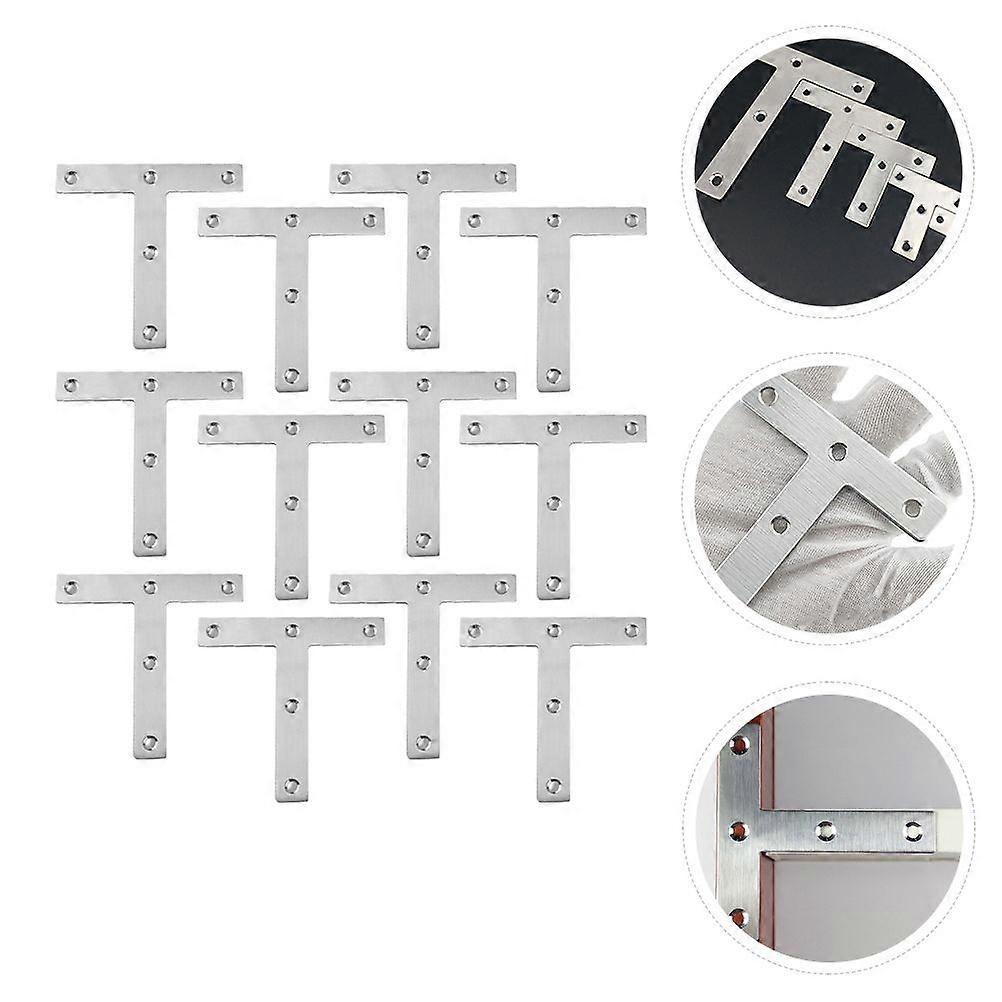 20pcs T Shape Flat Brace Bracket Solid Mending Plate Repair Fixing Replacement
