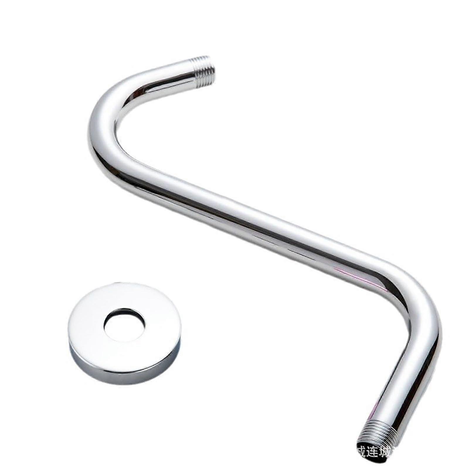S Shape High Rise Gooseneck Showerhead Extension Arm 1/2-Inch Connection Bathroom Gooseneck Arm