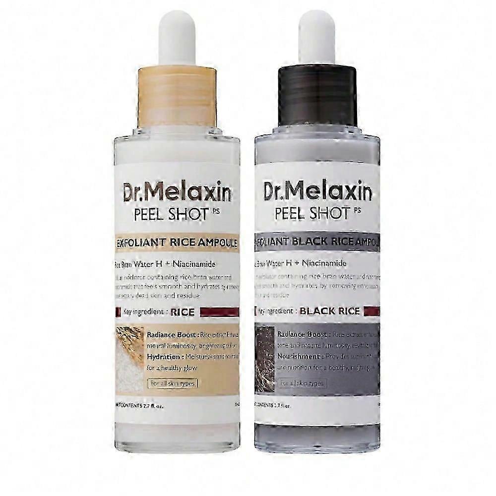 Dr.Melaxin PEEL SHOT GLOW EXFOLIANT RICE AMPOULE (WHITE RICE/BLACK RICE)