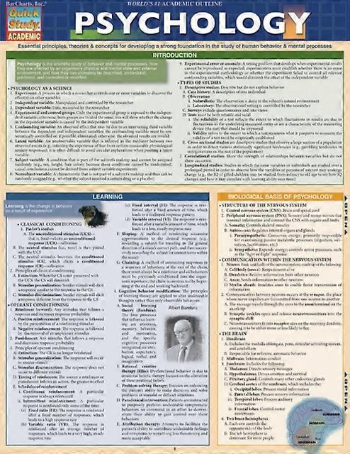 Psychology - BarCharts, Inc