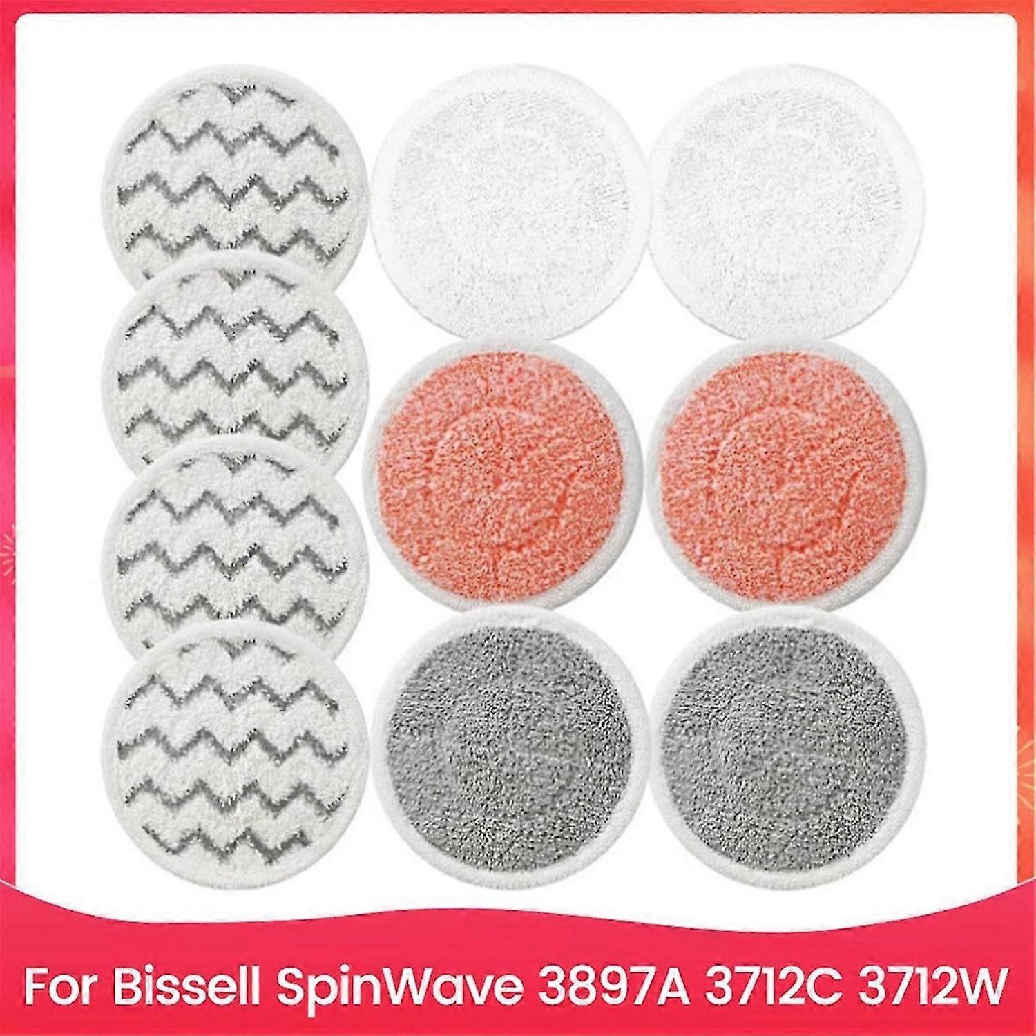 10PCS 3897A Mop Pads Replacement for 3897A,3712,3712W Steam Rotating Mop Pads Part No 1641112