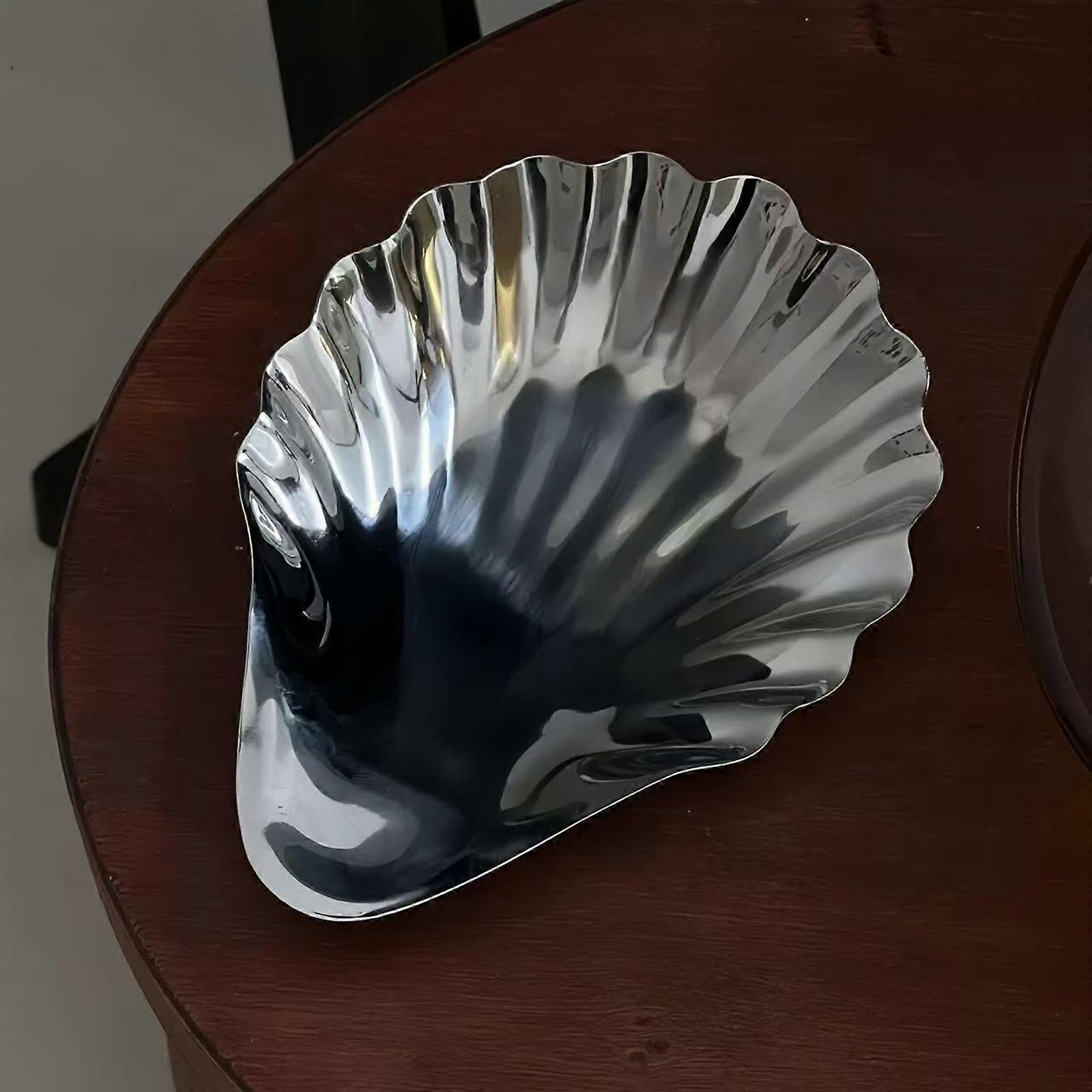 Shell Shaped Dish Multifunctional Stainless Steel Plate for Candy Sushi Cake