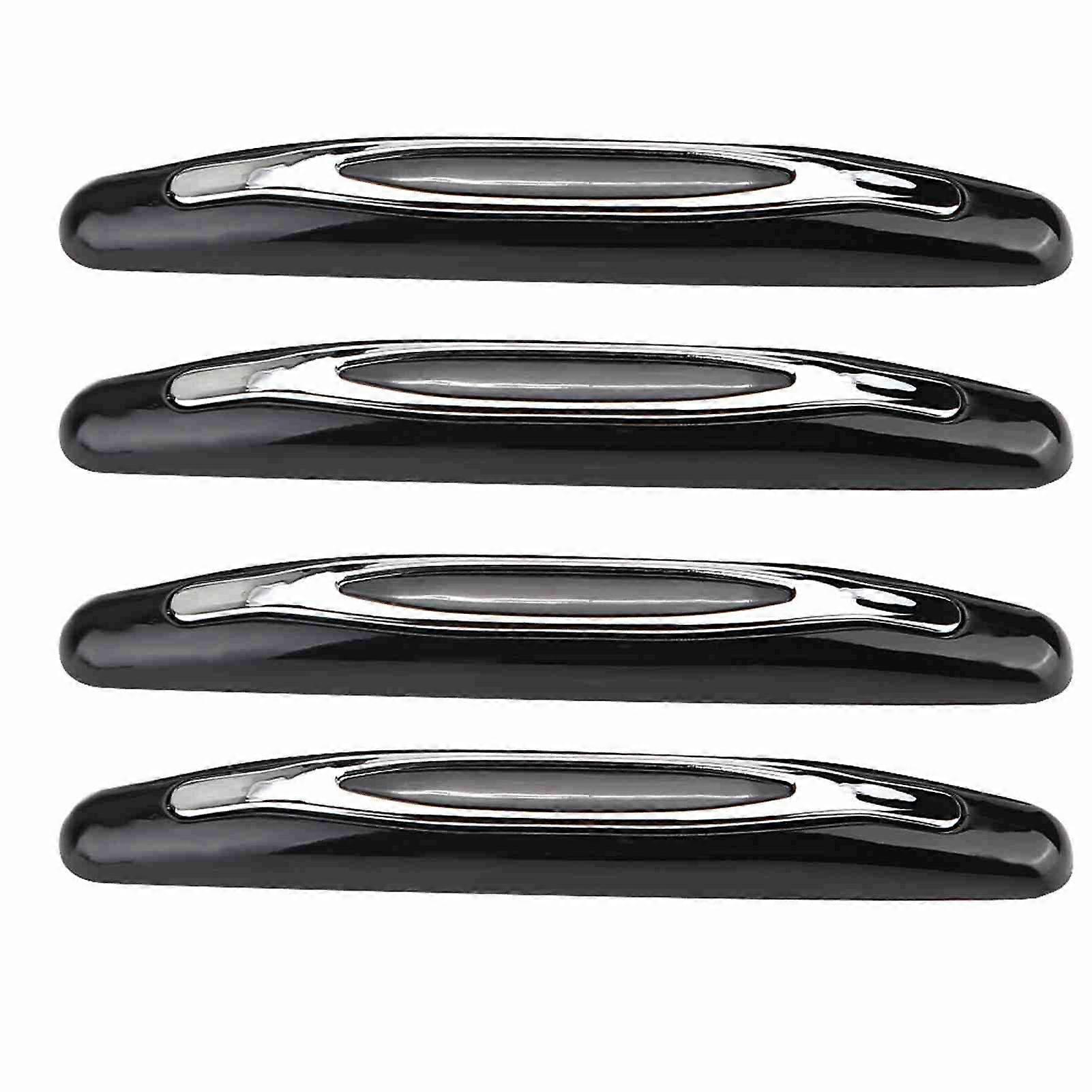 4pcs Car Door Edge Guards Trim Cover Strip Corner Bumper Anti collision Scratch Protector Black