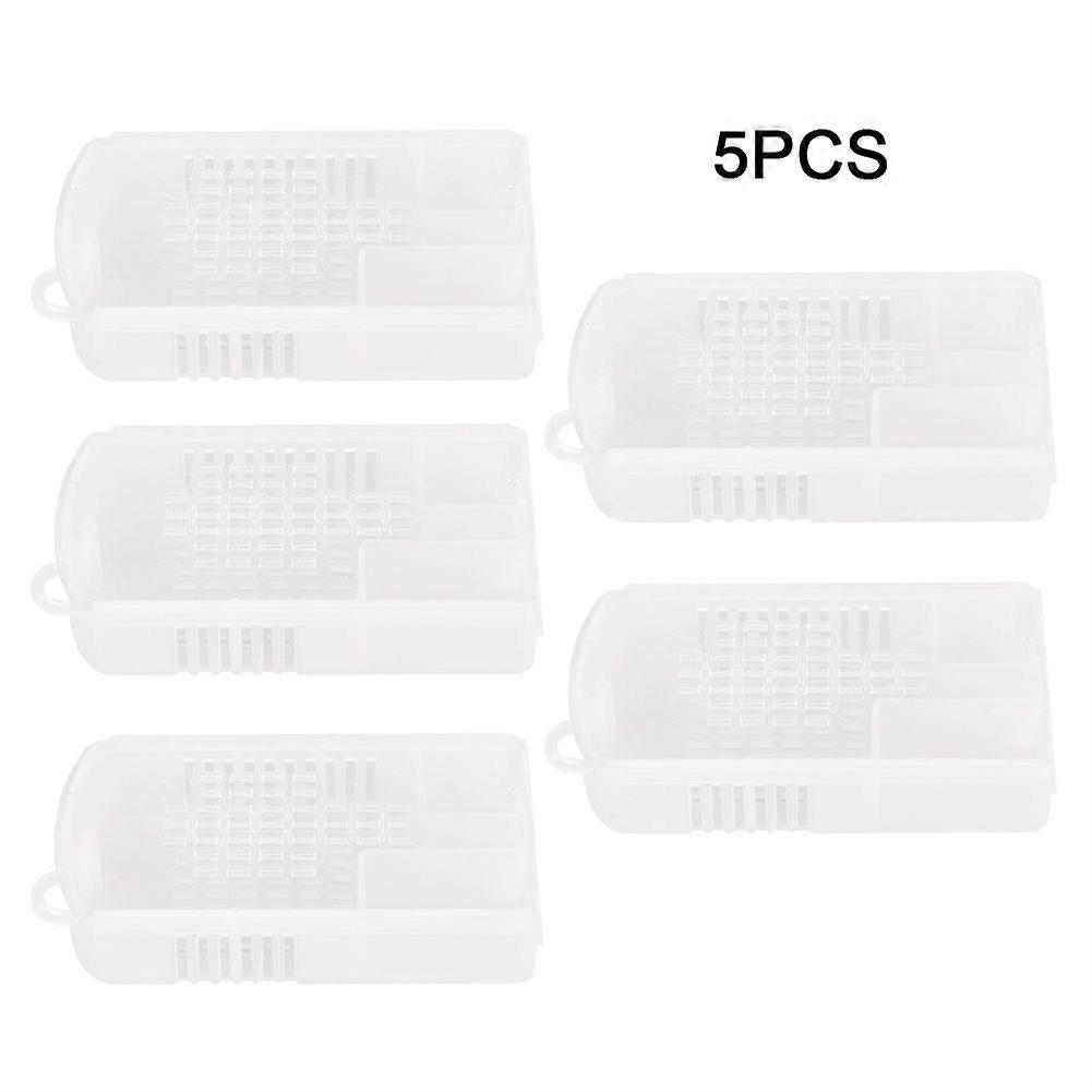 5Pcs Transparent Plastic Queen Bee Cage Beekeeping Tool Equipment Accessories