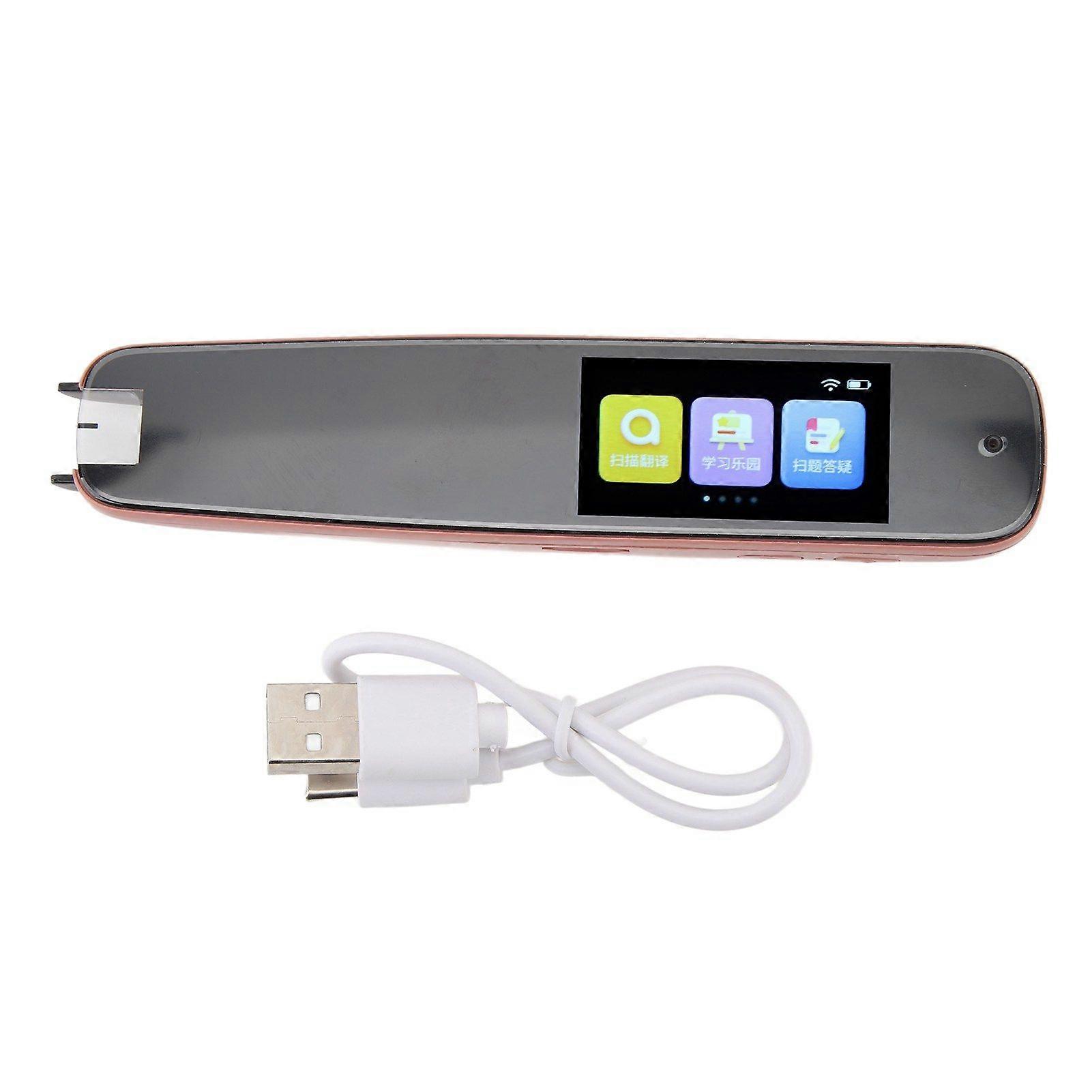 WiFi Language Translator Pen Digital Touch Screen Quick Identification Scan Reader Pen for Learning Traveling Aboard Rose Gold