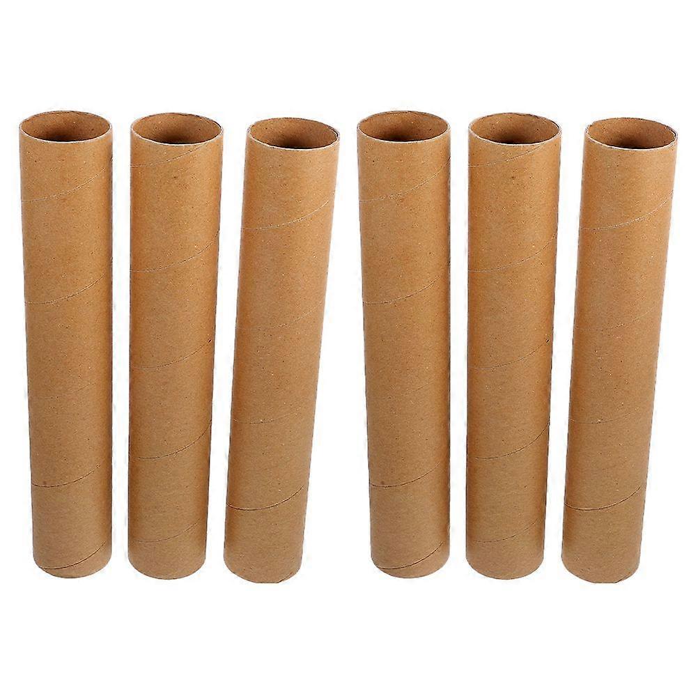 6pcs Cardboard Tubes for DIY Projects Craft Paper Rolls for Home Crafts Brown Paper Tubes for Art and Scrapbooking