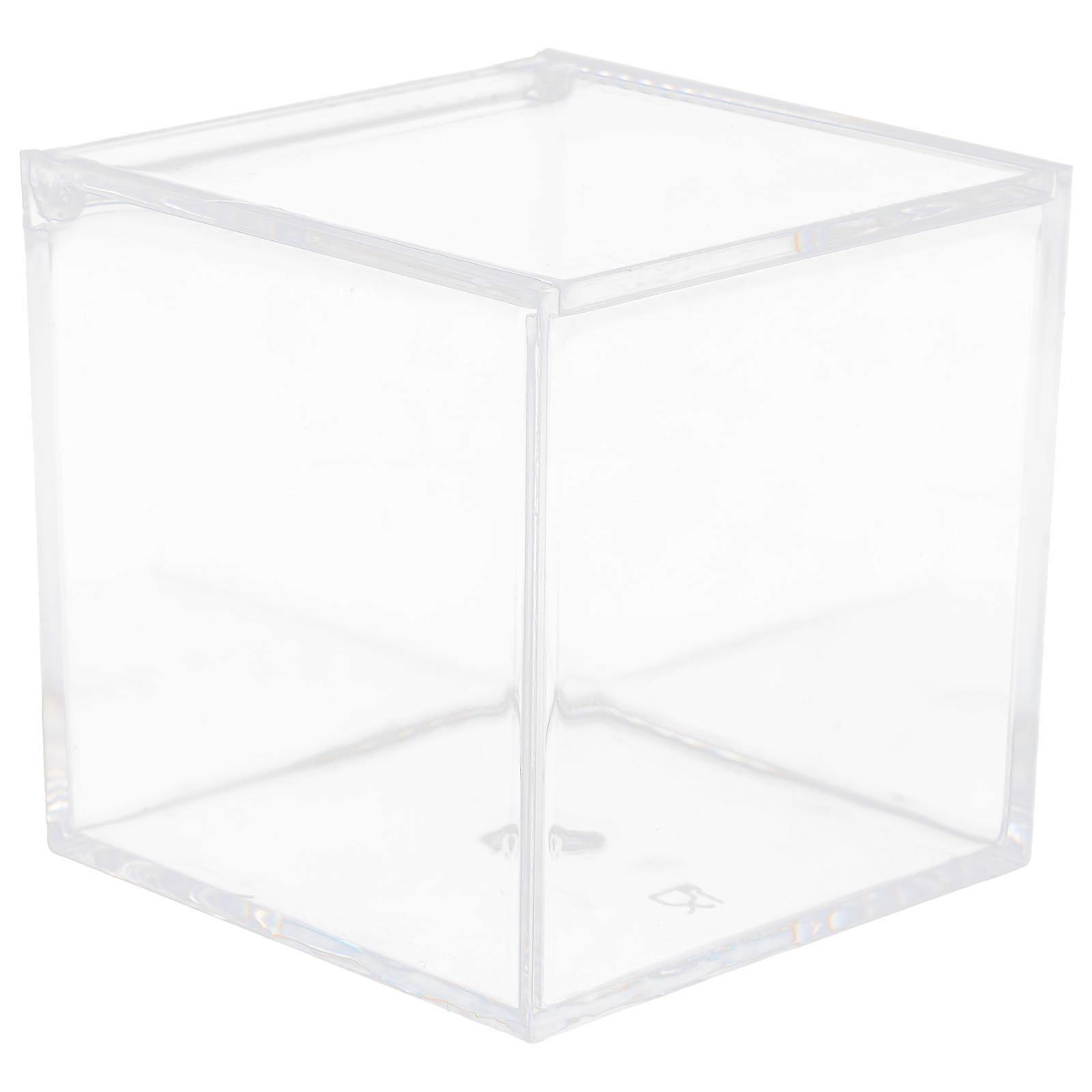 Clear Plastic Candy Box Small Square Container for Gift 3Pcs Pack