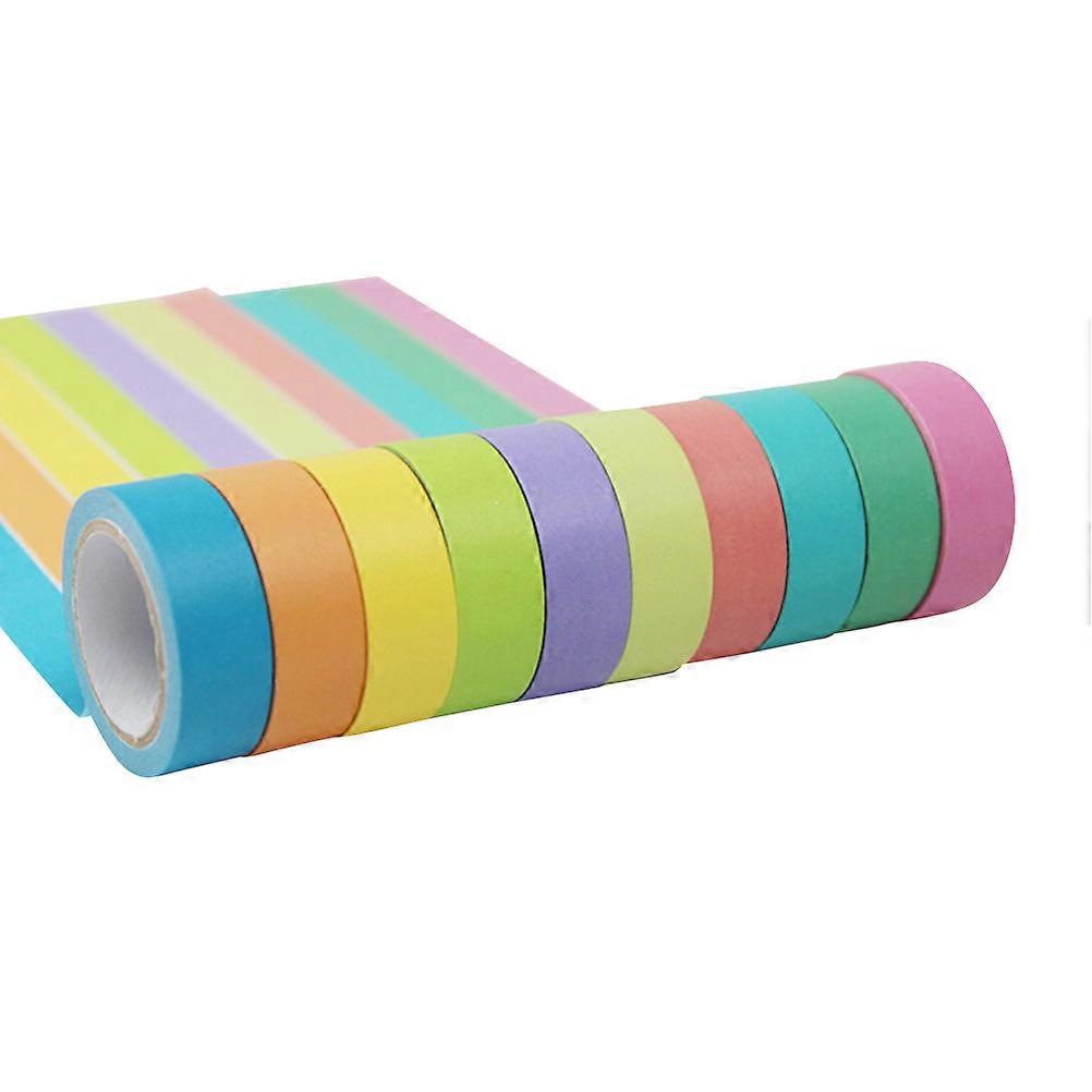 Journaling Tape Scrapbook Ornament for Diaries Paper Colorful Decorative 10 Rolls