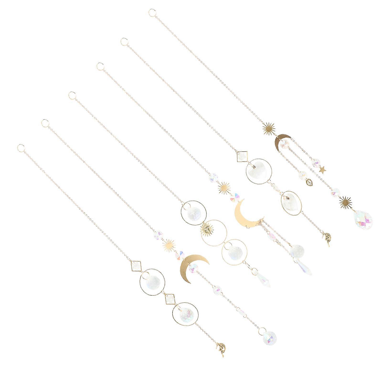 Hanging Crystal Ornament for Decor with 24Pcs Delicate Crystal Suncatchers
