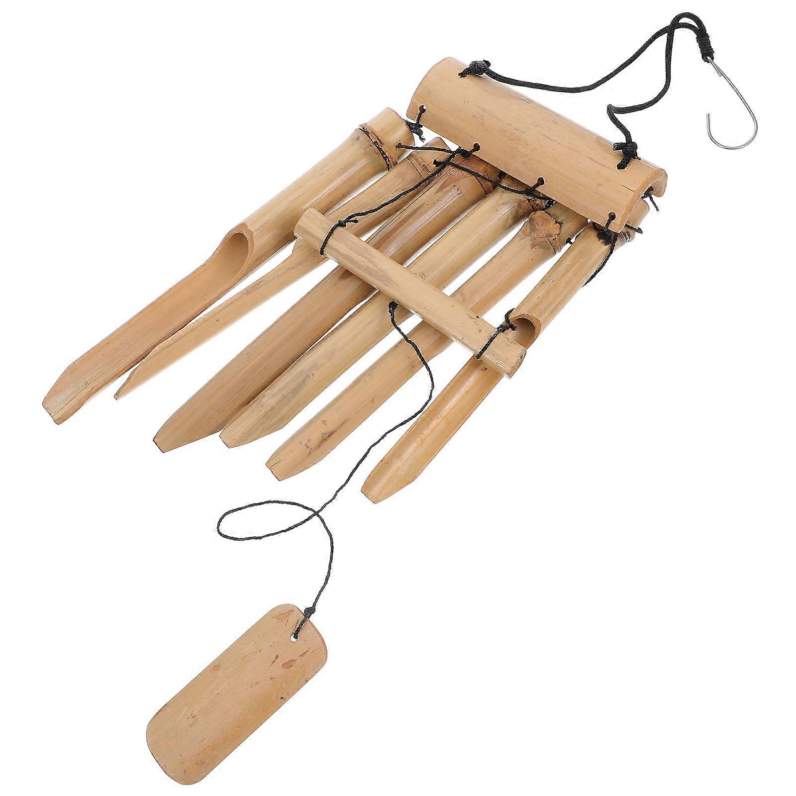 Handmade Bamboo Wind Chimes Wooden Large Wind Chimes 2Pcs for Porch Garden