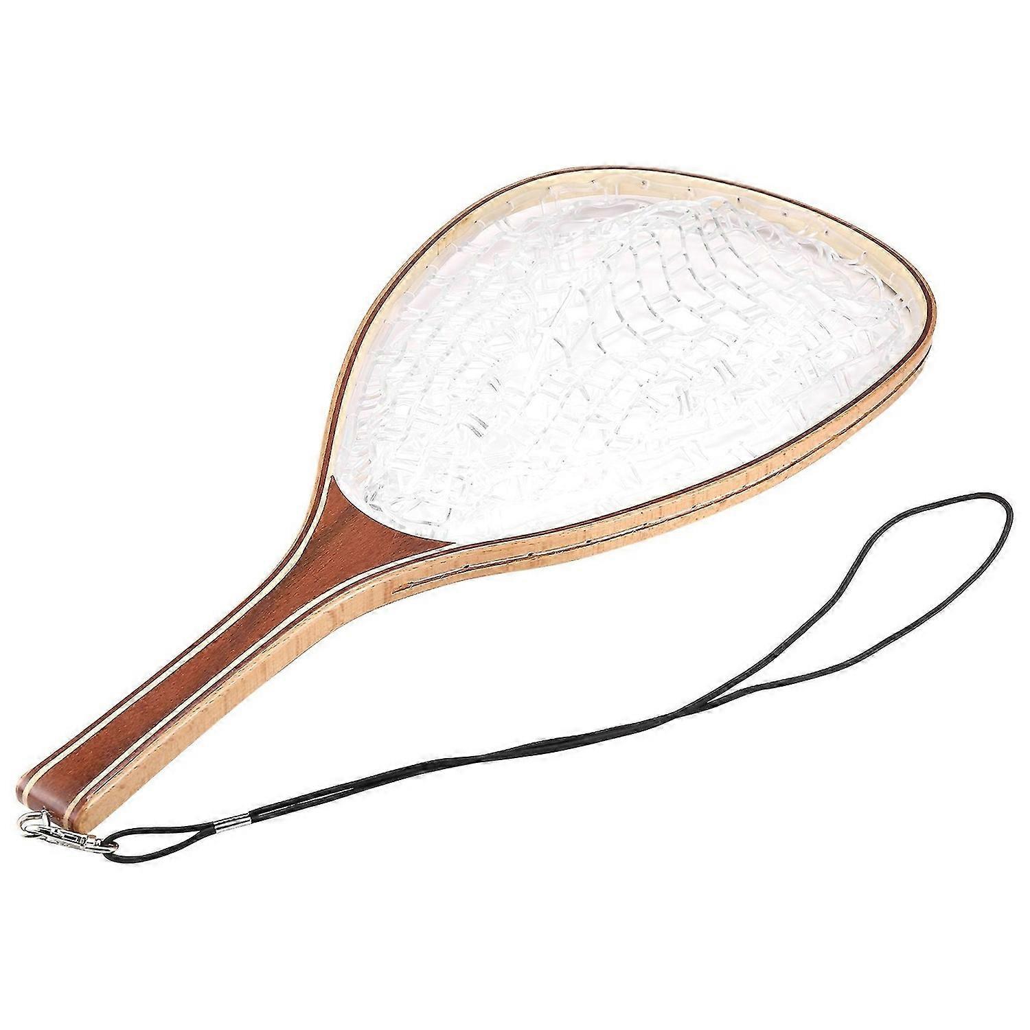 Landing Fish Net Fishing Hand Nets with Clear Rubber Mesh Netting