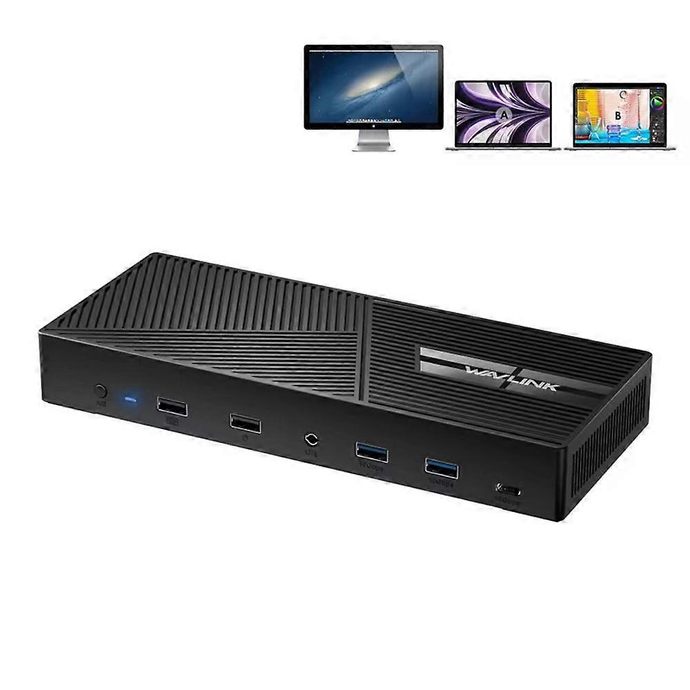 TKdaddy WAVLINK UG69PD27 DisplayLink 4K Monitor Docking Station USB-C KVM Exchanger Hub Adapter AU Plug