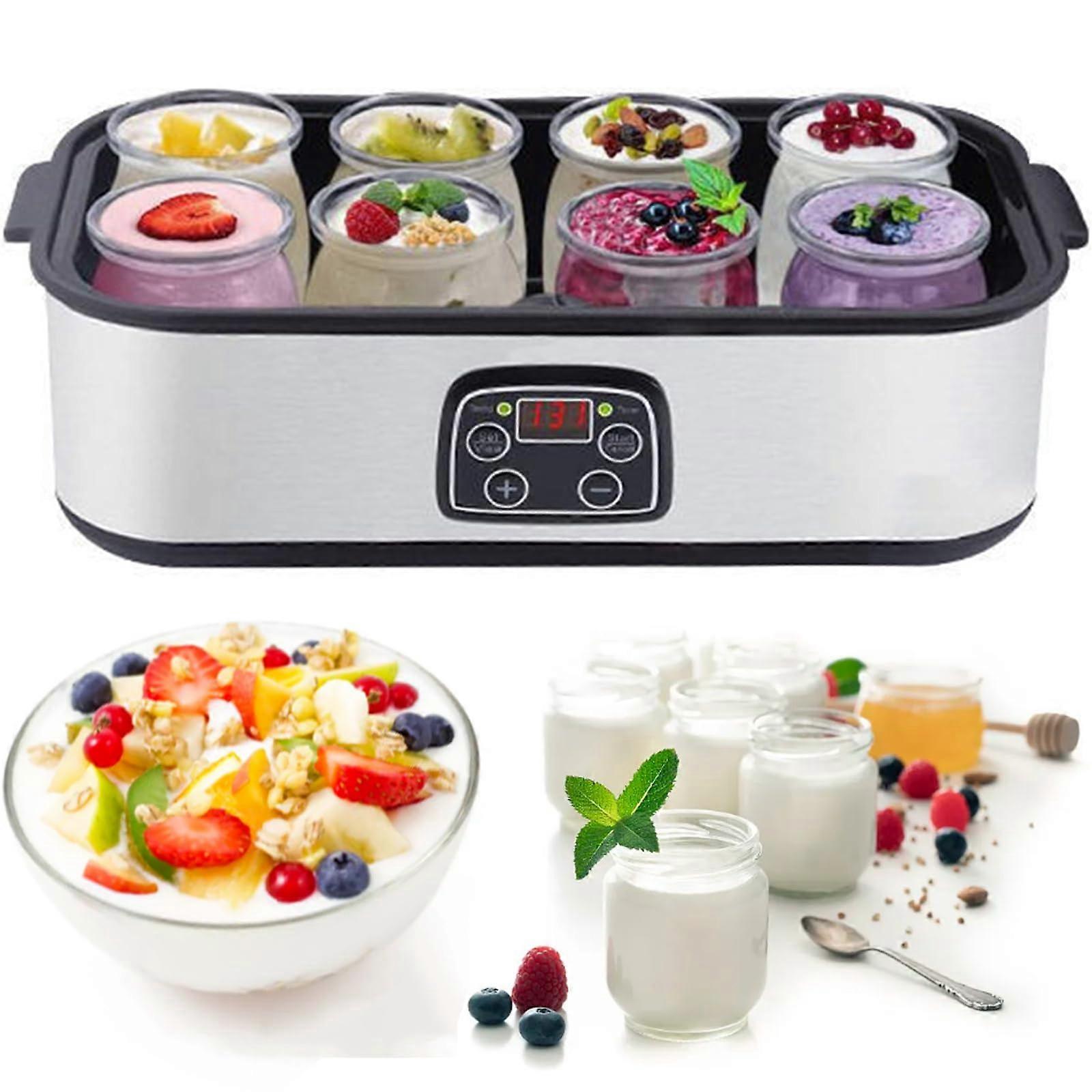 Automatic Yogurt Maker 1.4L Electric Yogurt Machine With 8Lid Yogurt Jar, Adjustable Temperature And Time