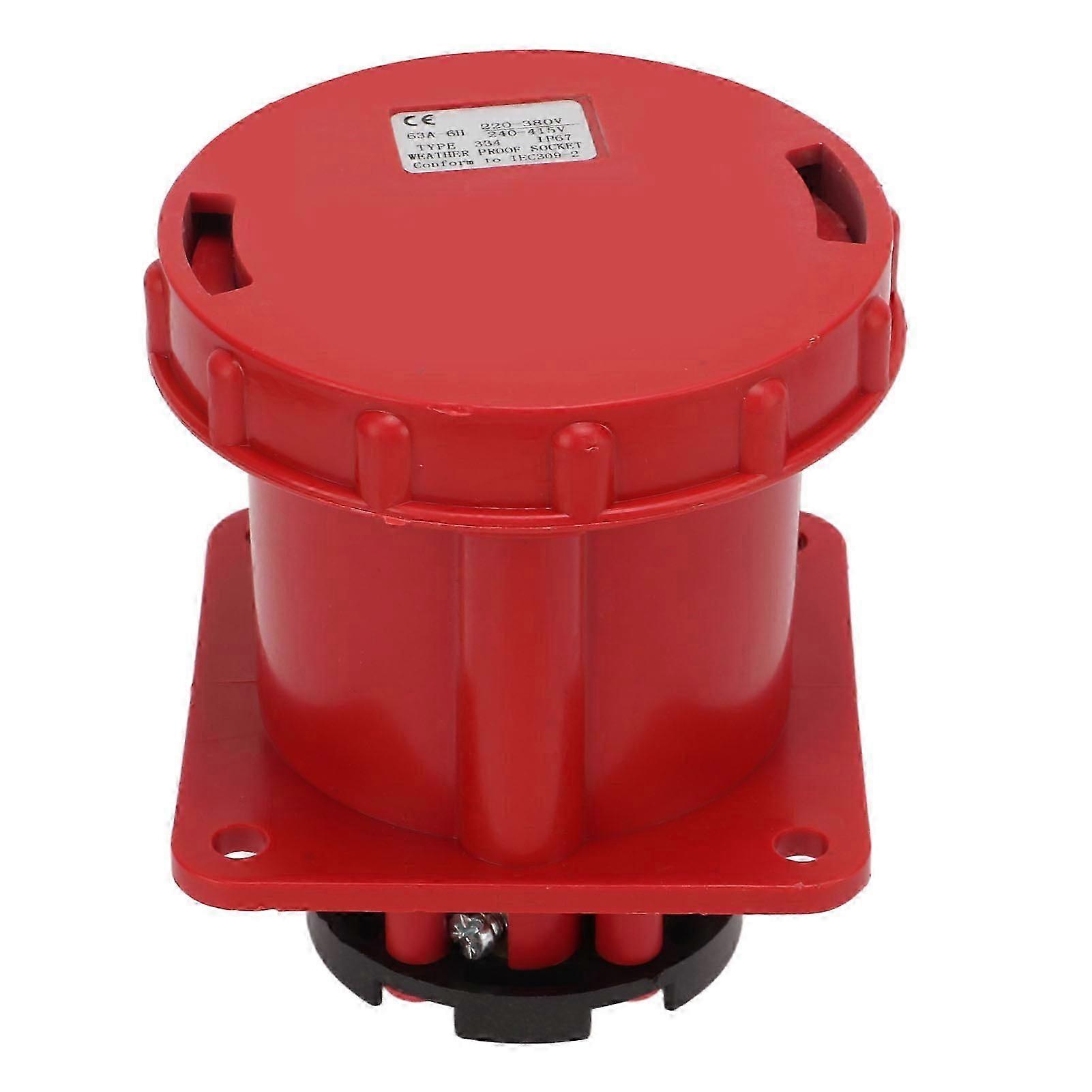 For Industrial Socket 63A 4 Pin Waterproof IP67 PP Shell Concealed Industrial Socket Connector 220?380V 240?415V