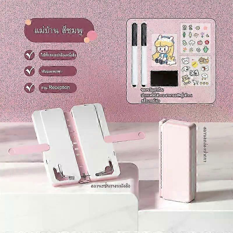 Reading Bookshelf Pocket Fashionable Convenient Durable Versatile Foldable Bookshelf For Students Pen Box Actual Save Space