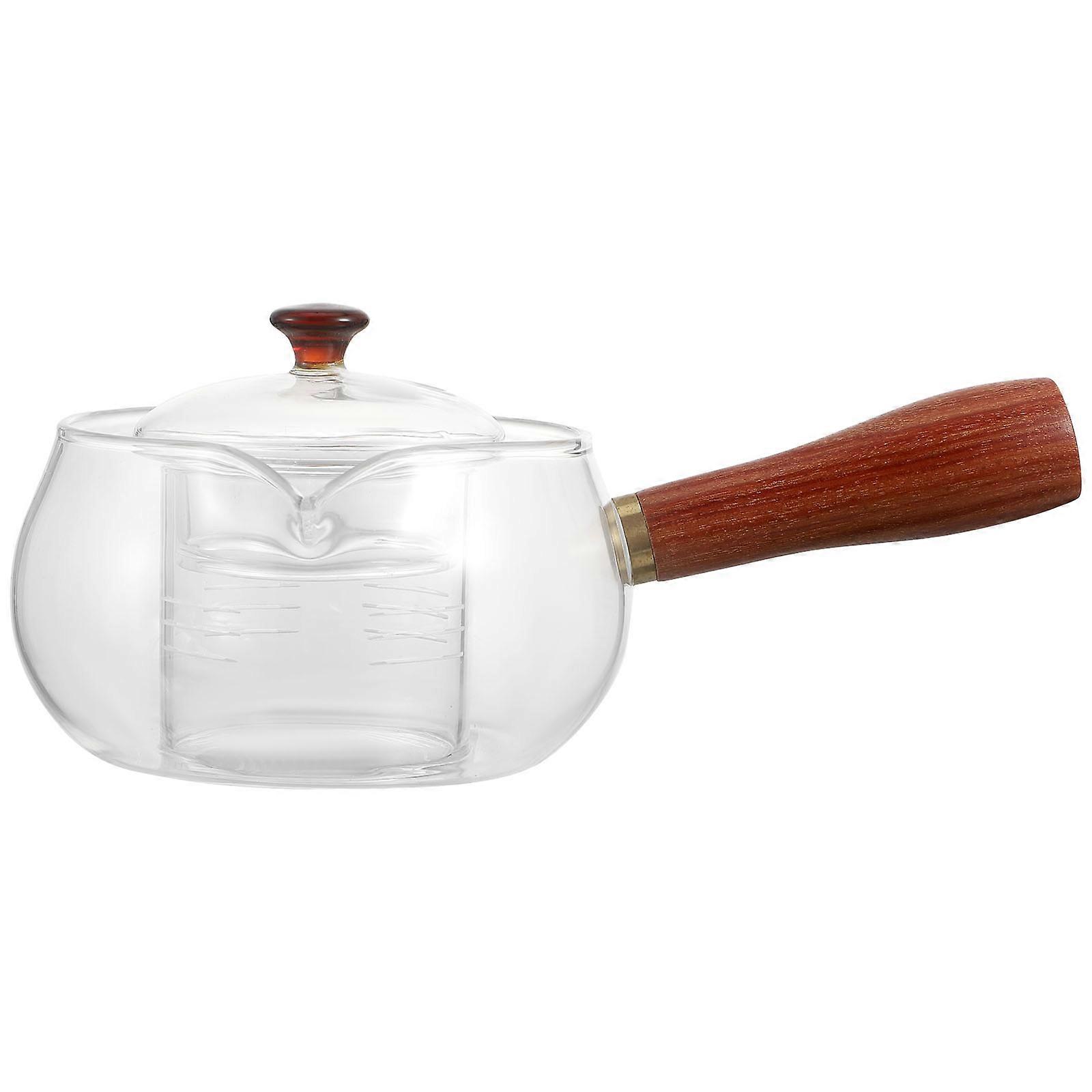 Practical Teapot Side Handle for Tea 1Pcs Transparent Glass Kettle