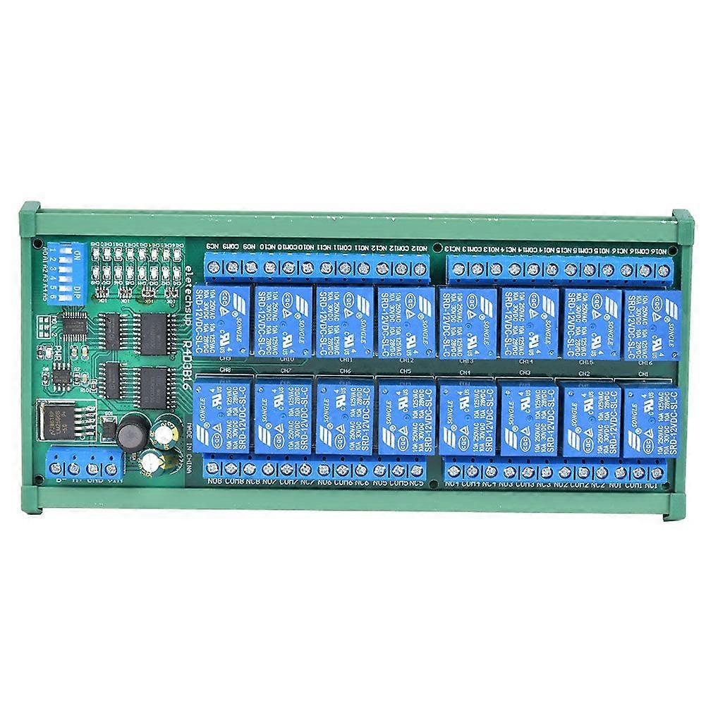 12V 6Channel RS485 Relay PLC Electrical Expansion Module for RTU Protocol Remote Control R4D3B16R with DIN rail box