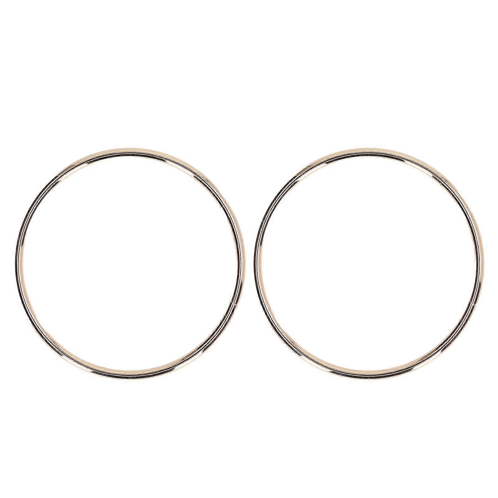2PCS Handbag Handles DIY Accessories Fine Workmanship Round Shape High Hardness Bag HandlesLight Gold