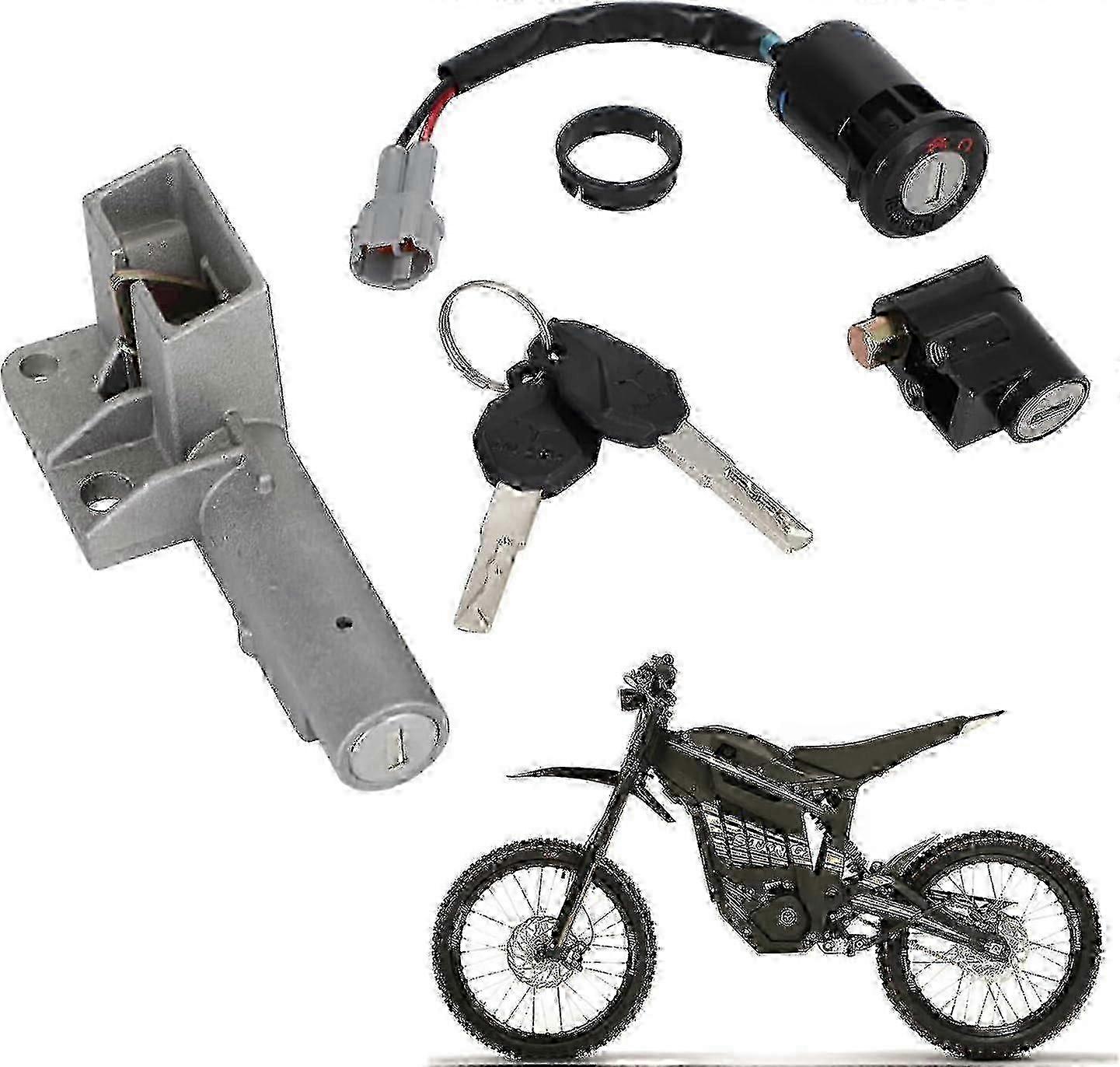 Electric Motorcycle Ignition Switch and Key Lock Set for Talaria Sting - Replacement Components