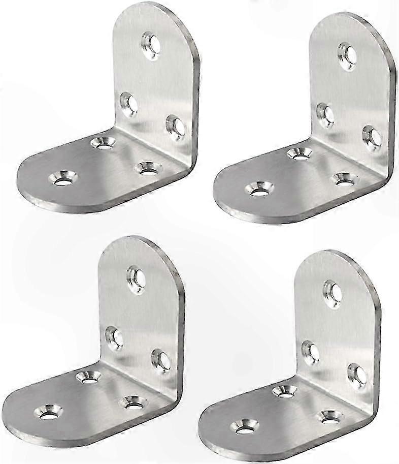 Supports d’angle en acier inoxydable 50x50mm, finition brossée pour étagères et supports de toit dans les projets de construction lourds