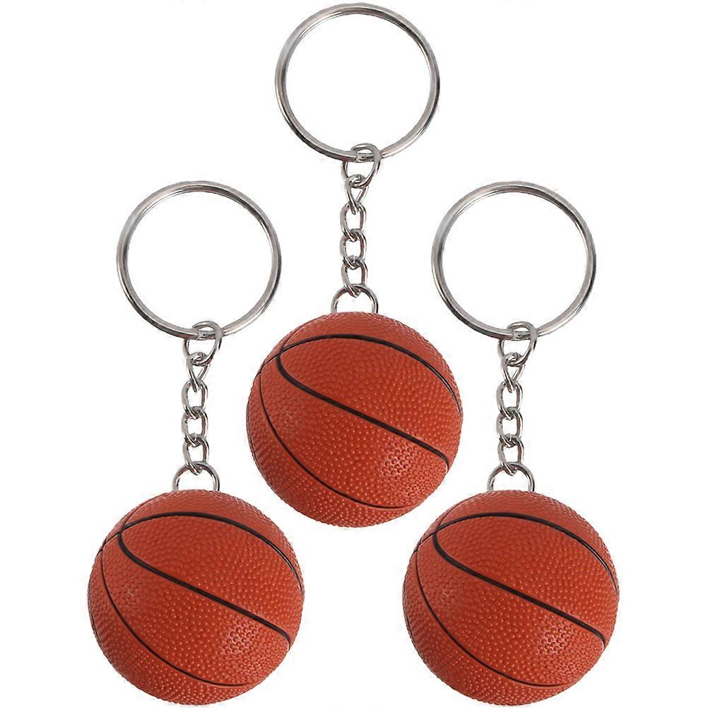 Basketball Sports Keychain for Decoration 9Pcs Brown Key Chain Set