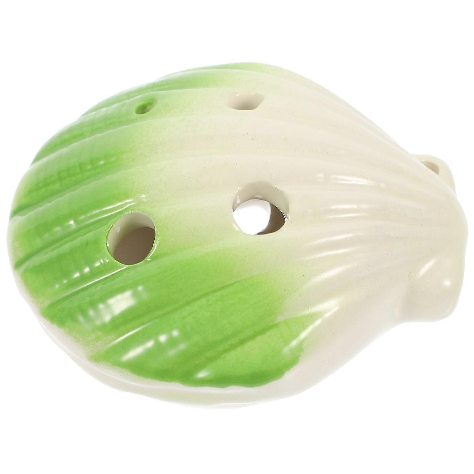 Portable Ceramic 6 Holes Ocarina Instrument 3Pcs for Performance