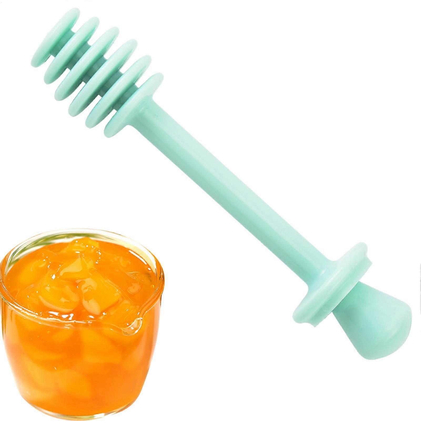 Honey Spoon Honeycomb Stick Jam Mixing Tool Coffee Server Beverage Stirrer For Coffee Milk Tea And Drinks Cyan Blue