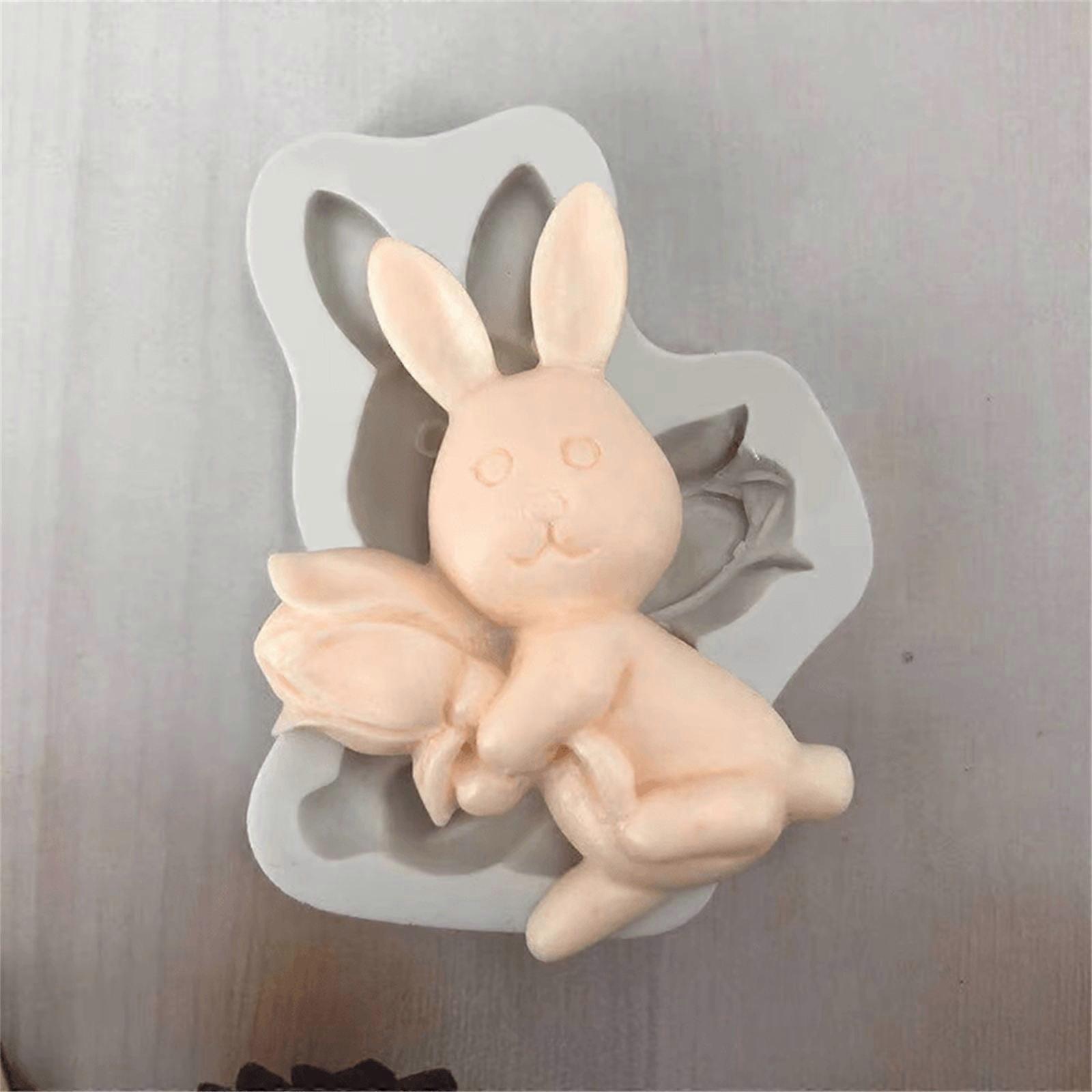 Rungungde Easter Bunny Silicone DIY Chocolate Cake Baking Tools Drip Molds