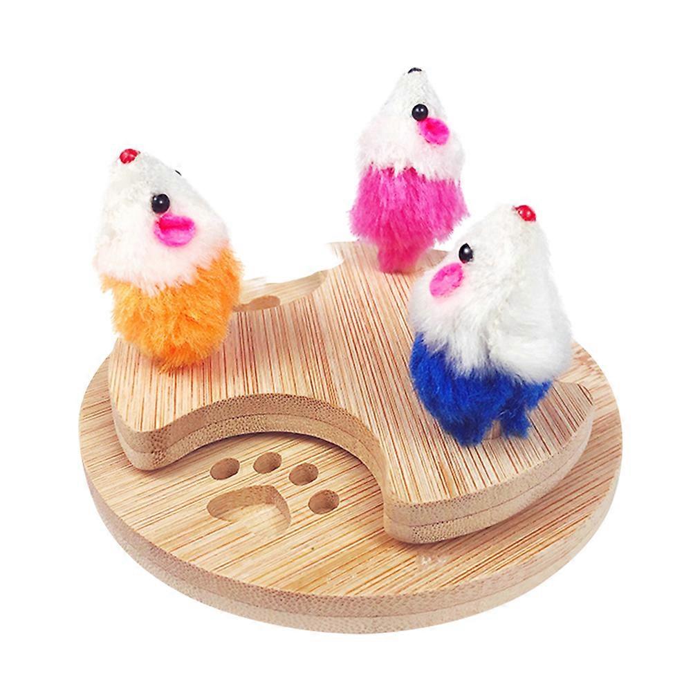 Wooden Kitten Toy Cat Accessory For Kittens Home Use 4.91X4.91X3.14Inch Clawing 2Pcs