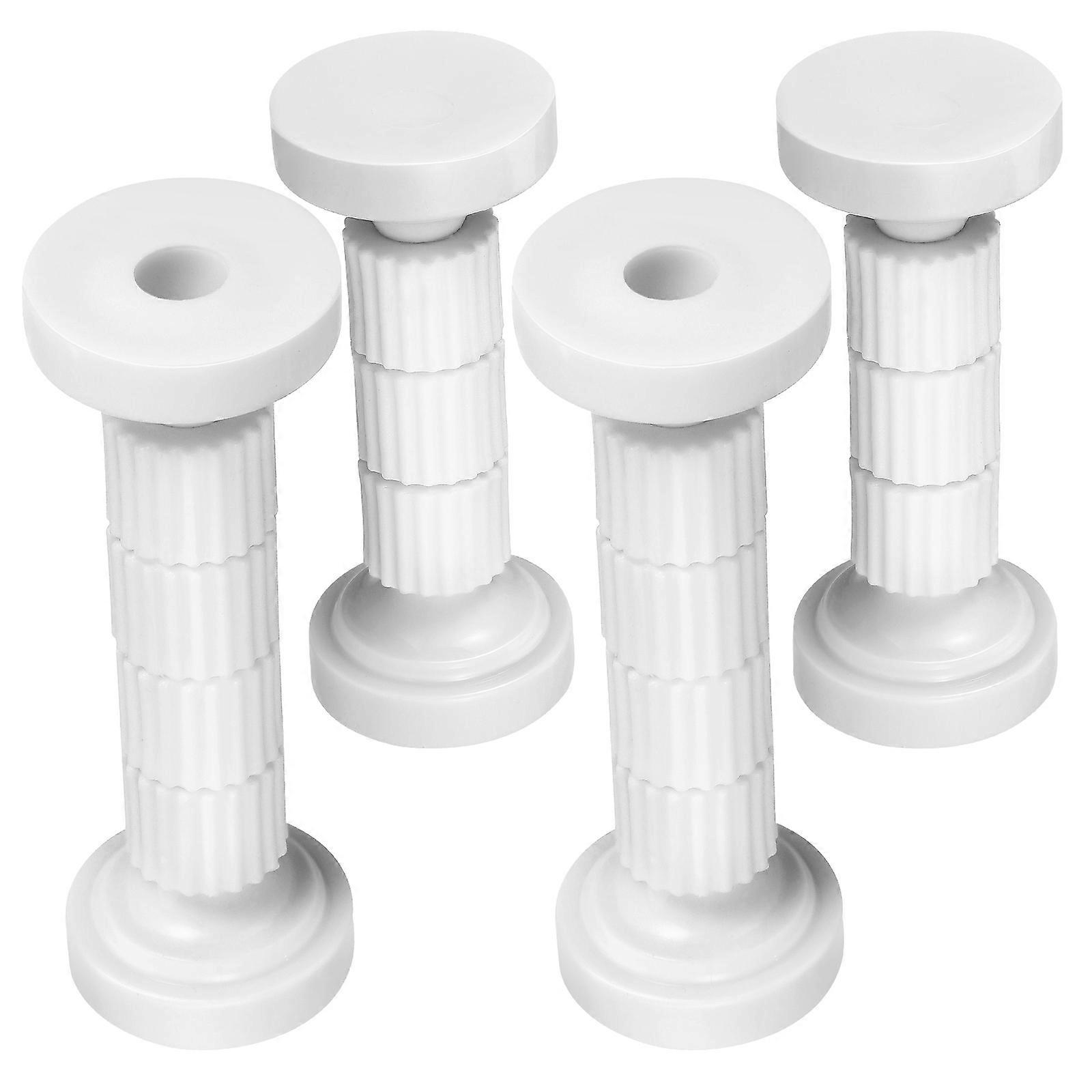 Headboard Wall Stopper Adjustable Headboard Stopper 16Pcs White