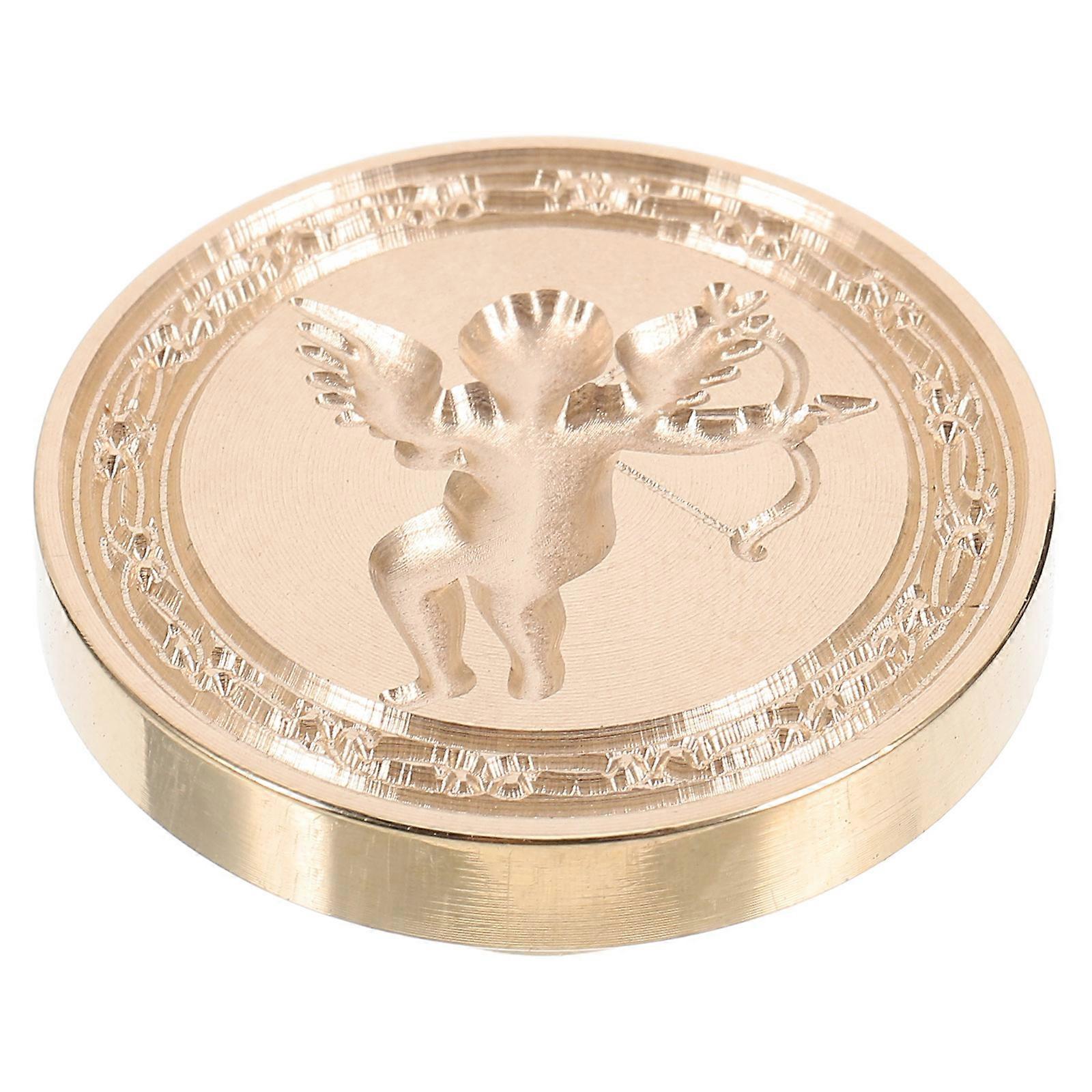 3Pcs Brass Wax Seal Stamp Heads For Important Documents Invitations And Craft Projects Non-Stick Square Design Golden Color Decorative Sealing Tool