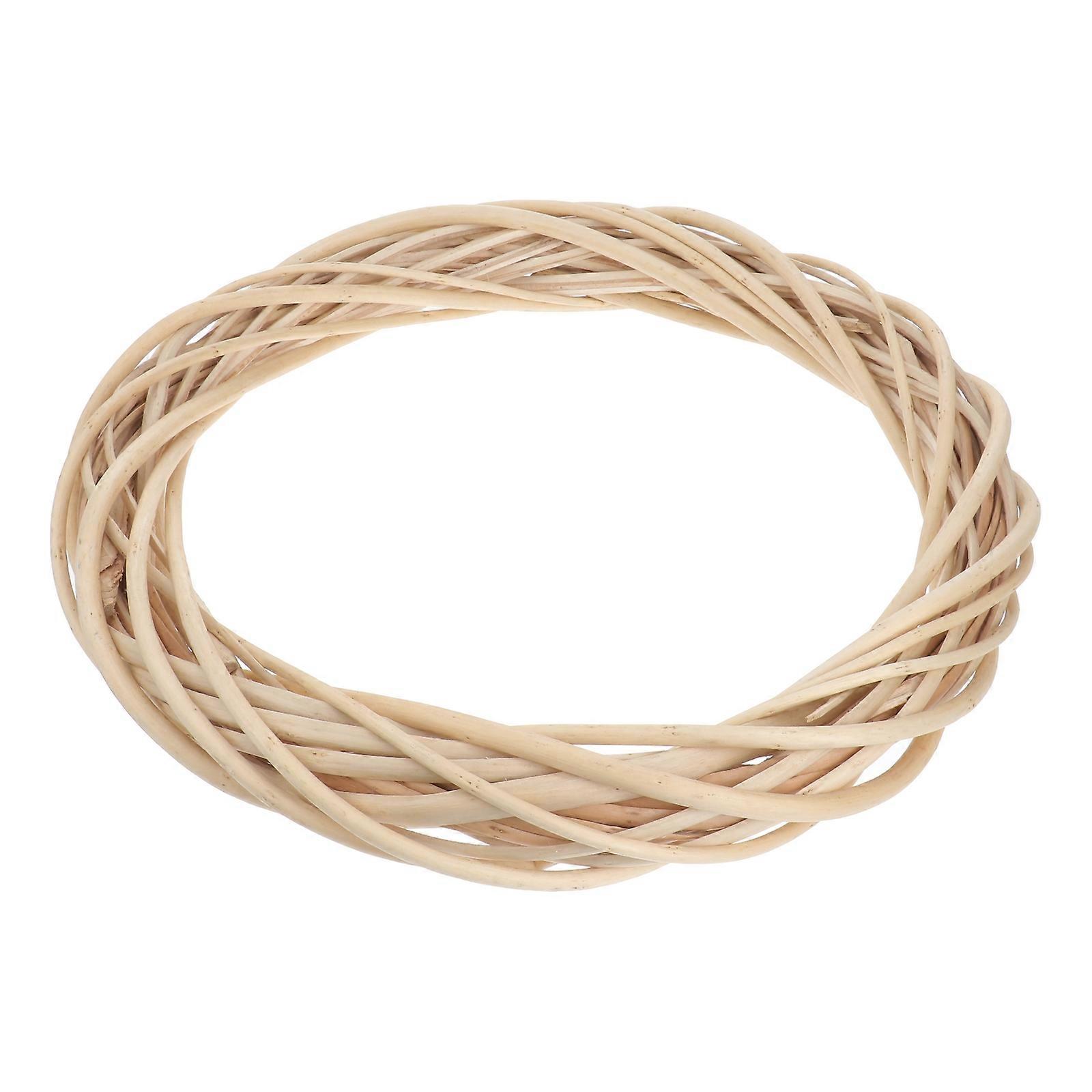 Grapevine Wreath 3Pcs Decorative Wooden Twig for Seasonal Home Decor Dia 30cm Beige Circular Design