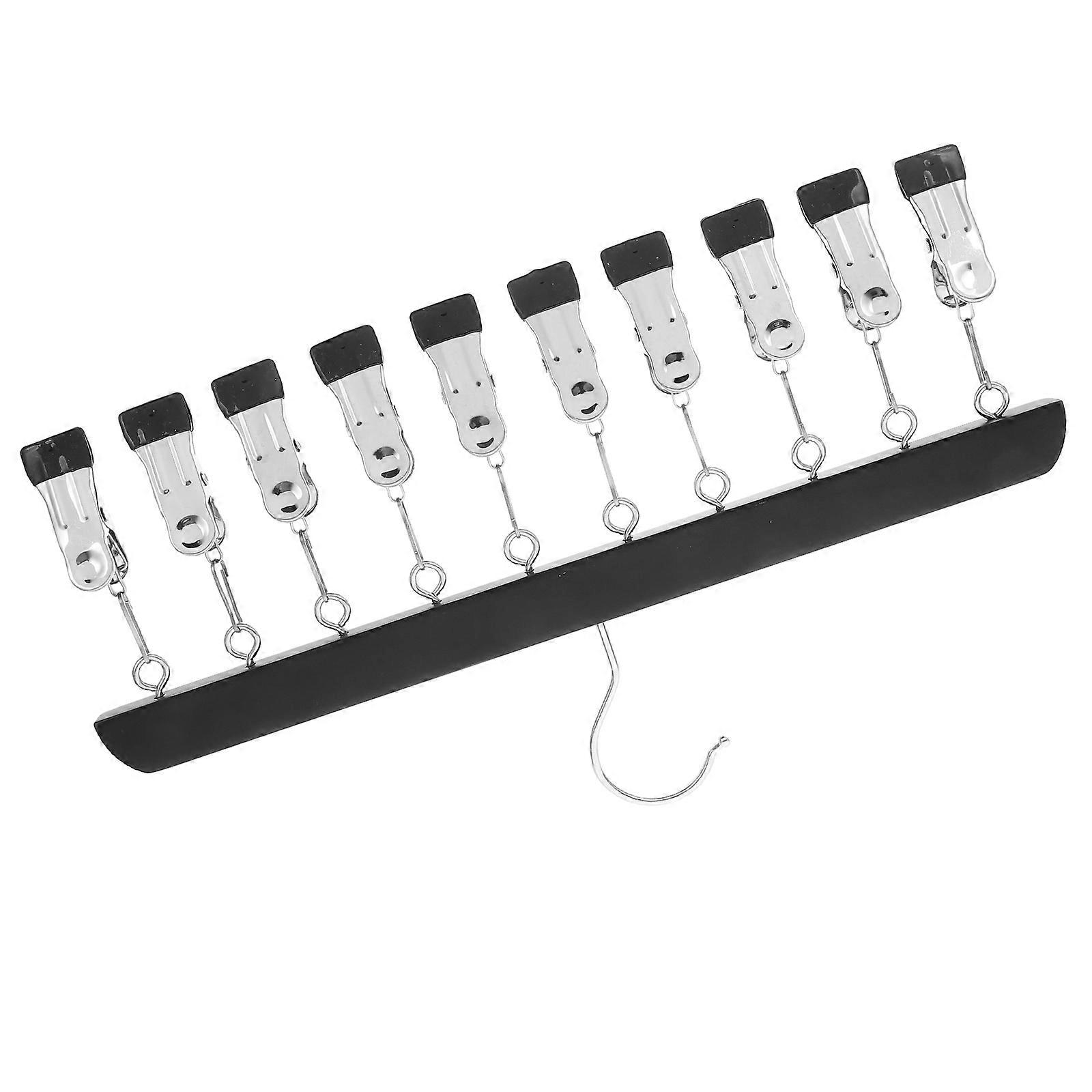 Laundry Hanger Socks Hanger for Drying with 10 Clips 5Pcs Clothes Rack