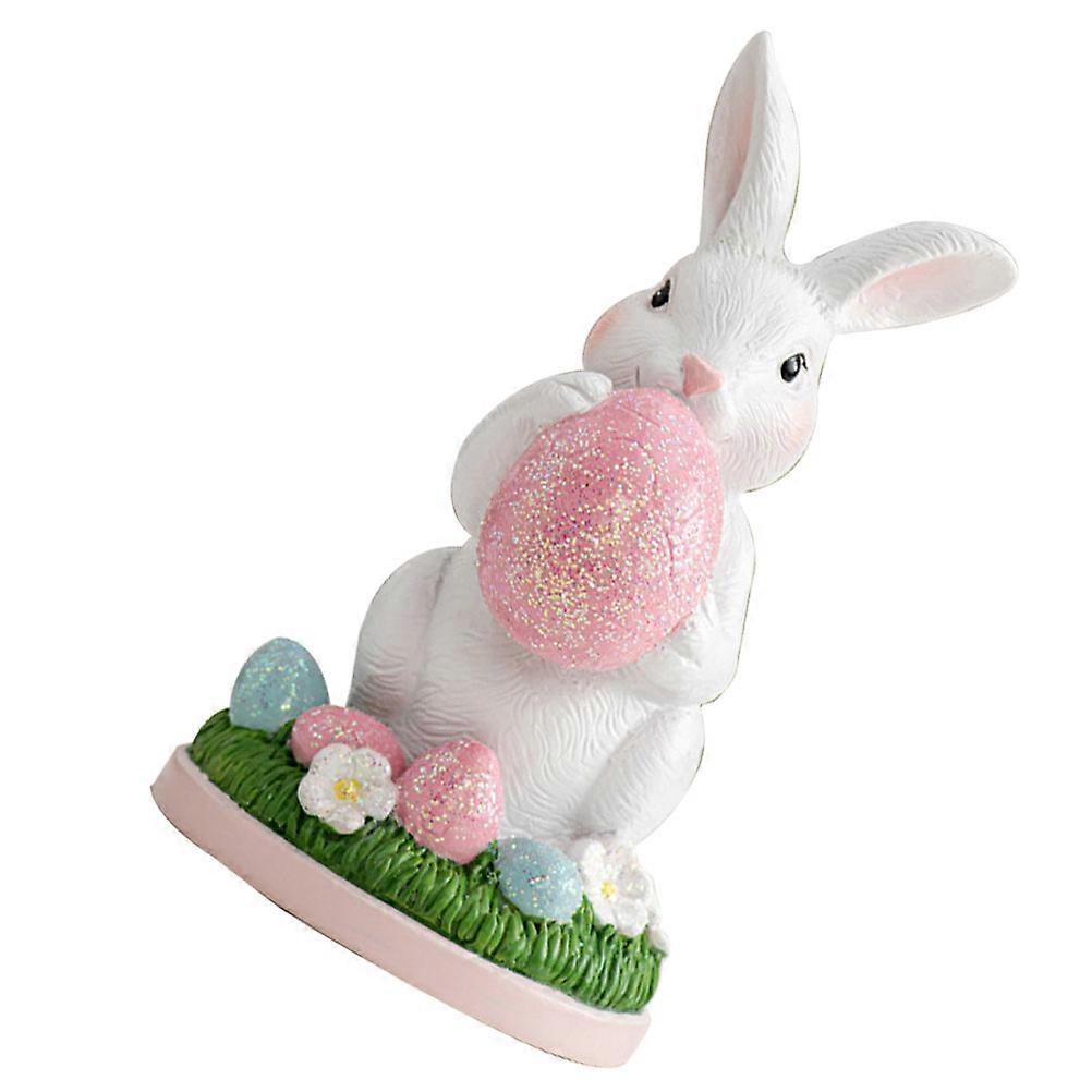 Easter Rabbit Decor Resin Bunny Statue for Holiday Decor