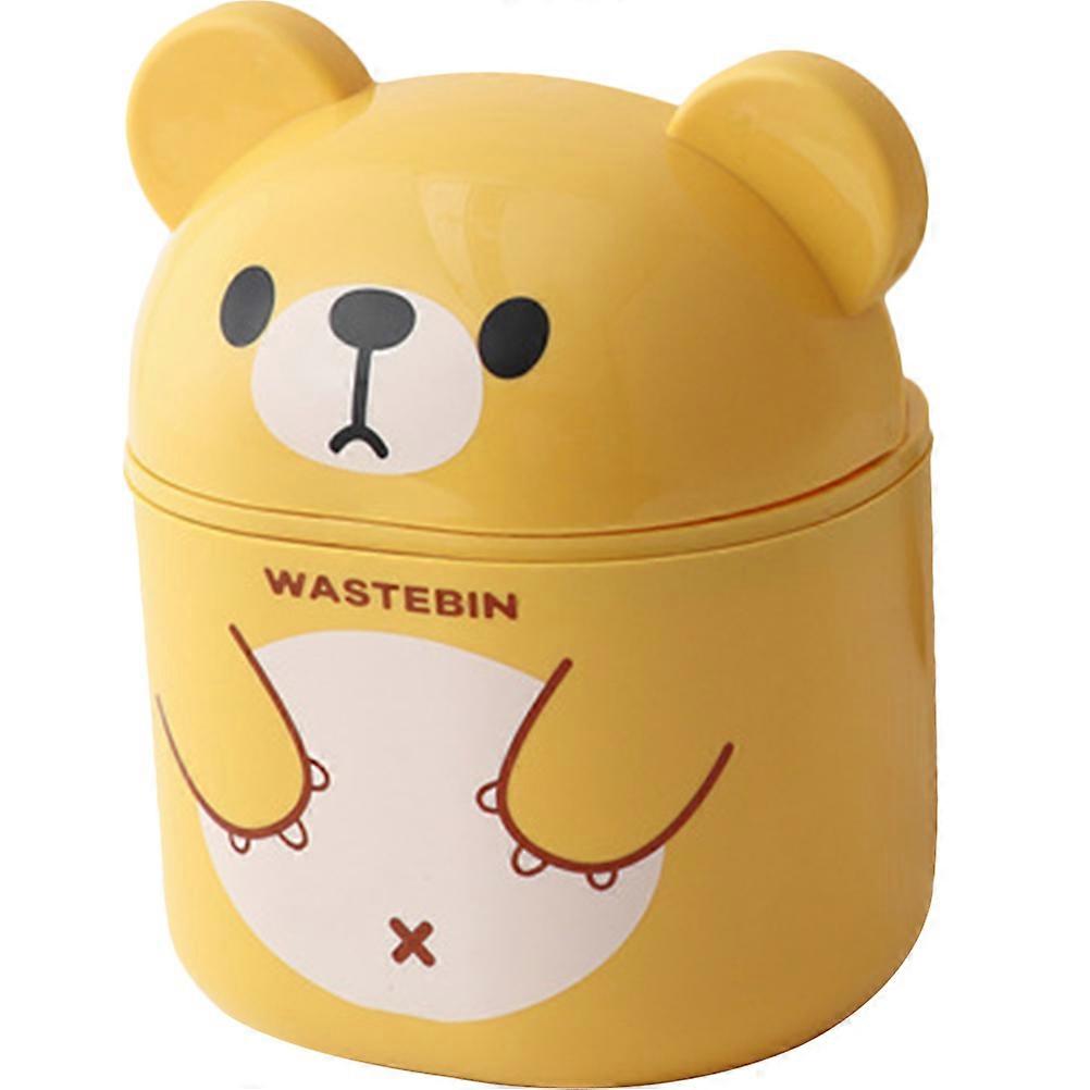 Tiny Trash Can Plastic Trash Can with Lid 2Pcs for Household Use