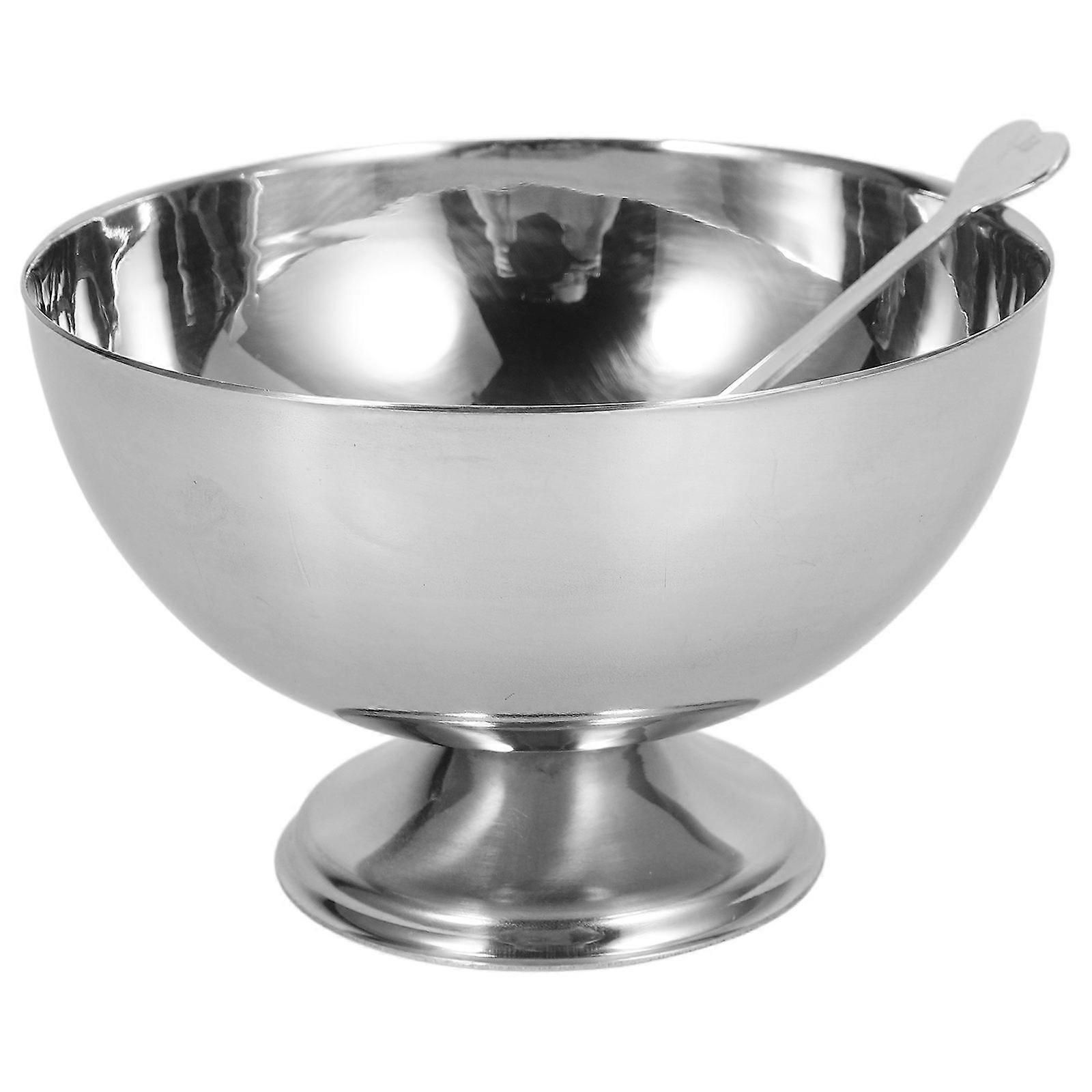 Silver Stainless Steel Candy Cup for Dessert Use 3Pcs Set
