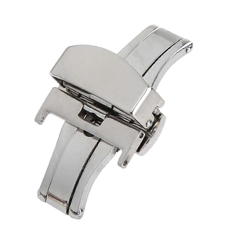 Chicmine Stainless Steel Flip Lock Butterfly Deployment Clasp Watch Deployant Buckle