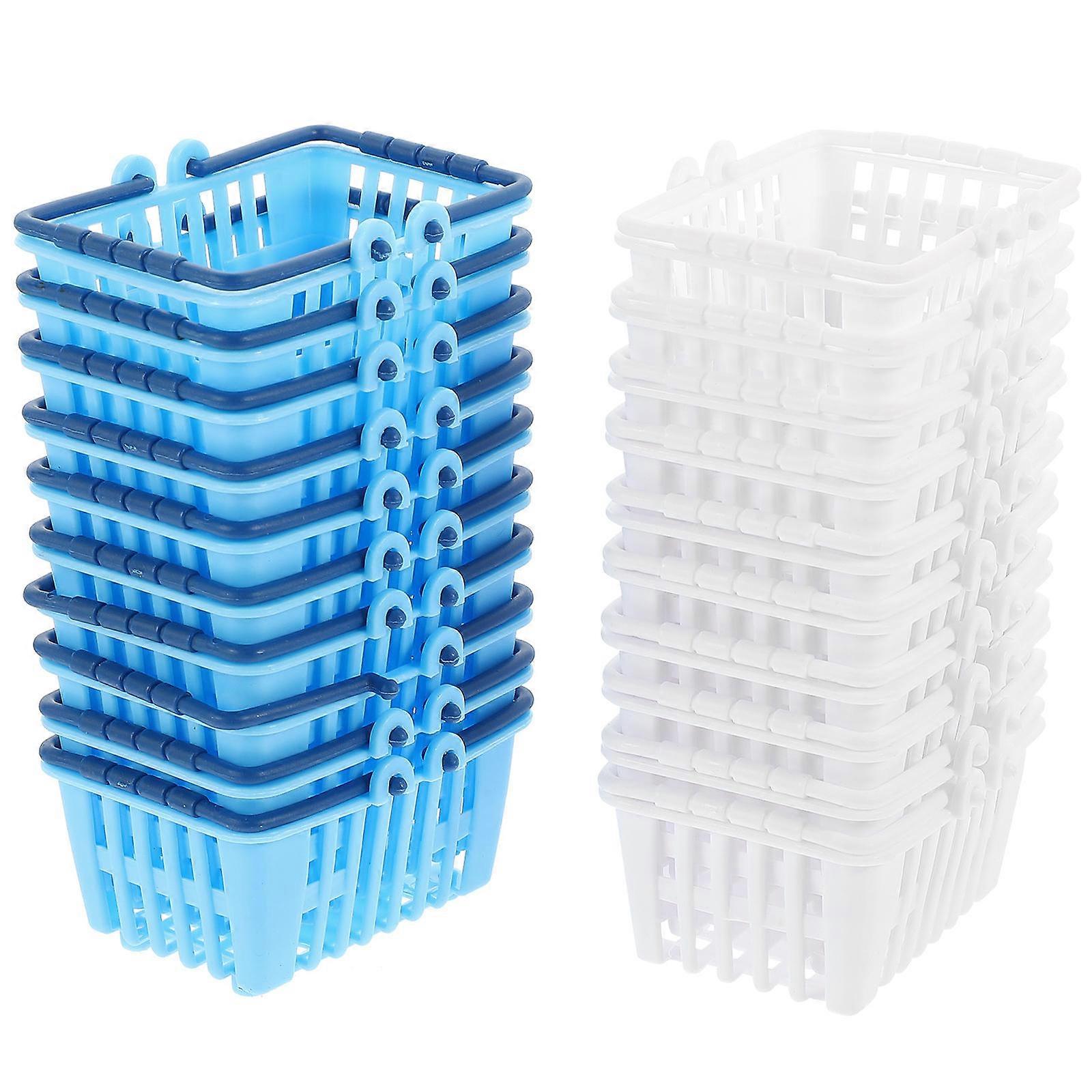 Shopping Basket Mini Model Toy for Desktop Decoration 20Pcs Pack