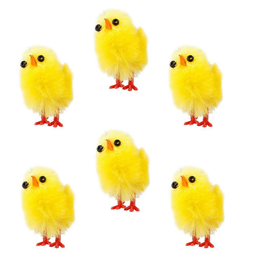Yellow Chick Figure Plastic Chick Decor for 18Pcs Collection
