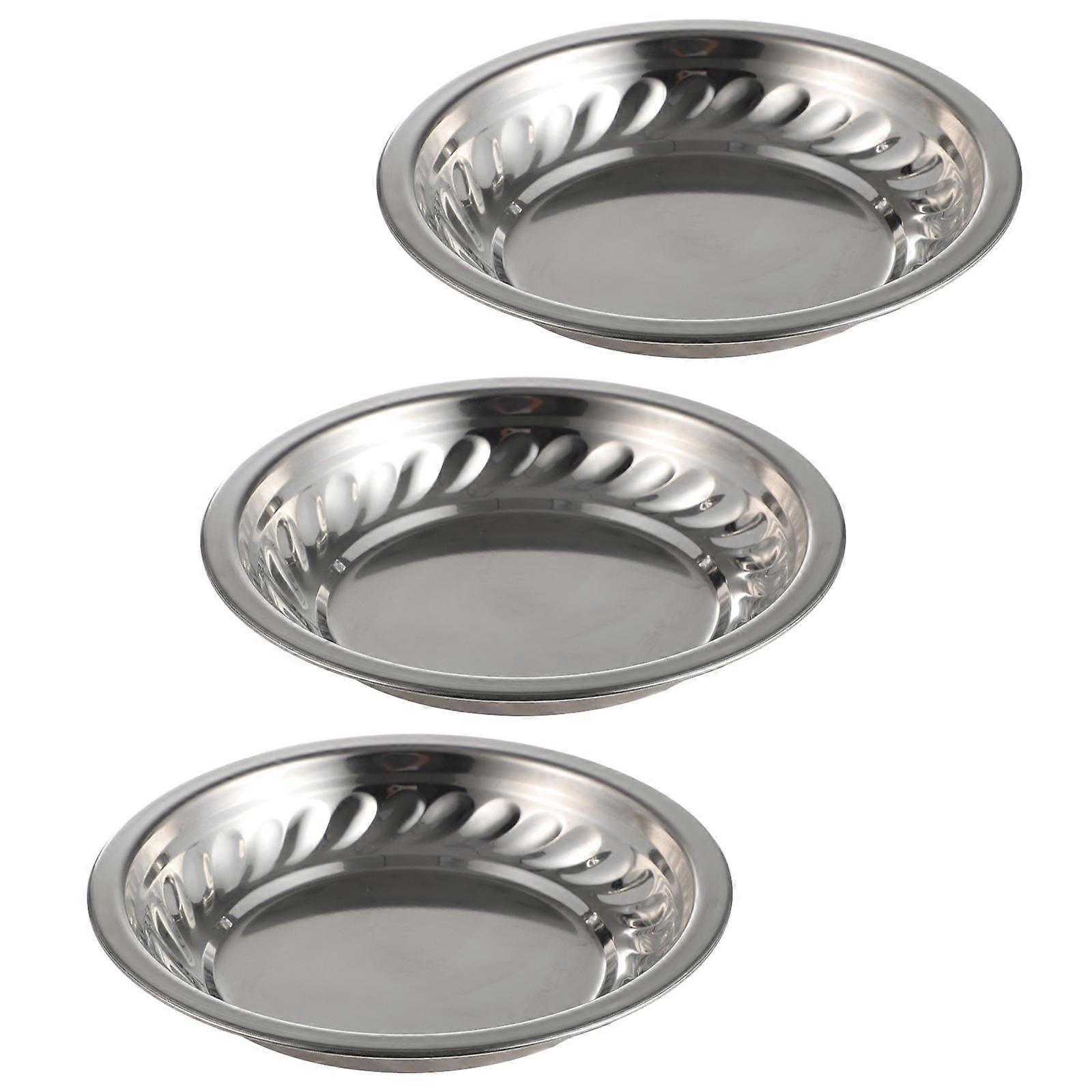 Silver Stainless Steel Snack Dish for Candy Serving 9Pcs Set