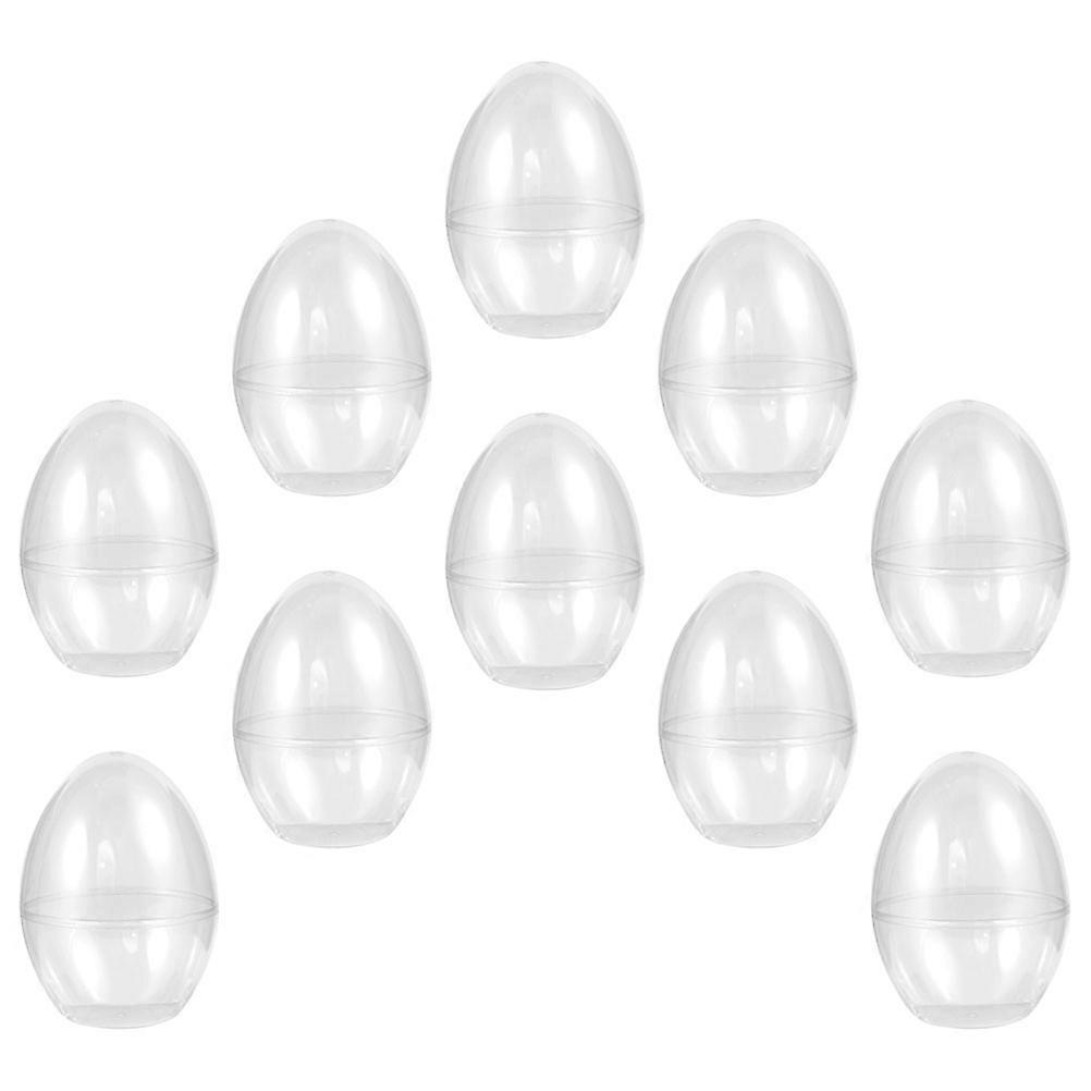 Easter Egg Shaped Candy Boxes for Storage 10Pcs Transparent Festival Candy Cases