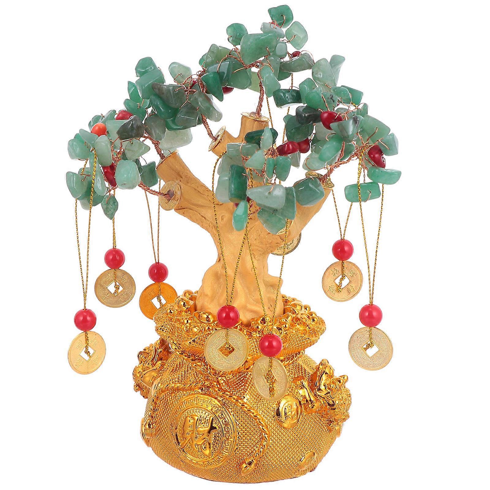 Fortune Money Tree Crystal Adornment for Desktop Display 1Pcs