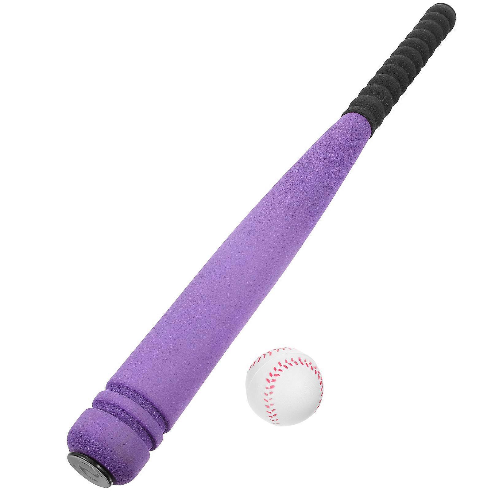 Baseball Set Outdoor Games Rubber Fun Play Activities 2 Sets Purple